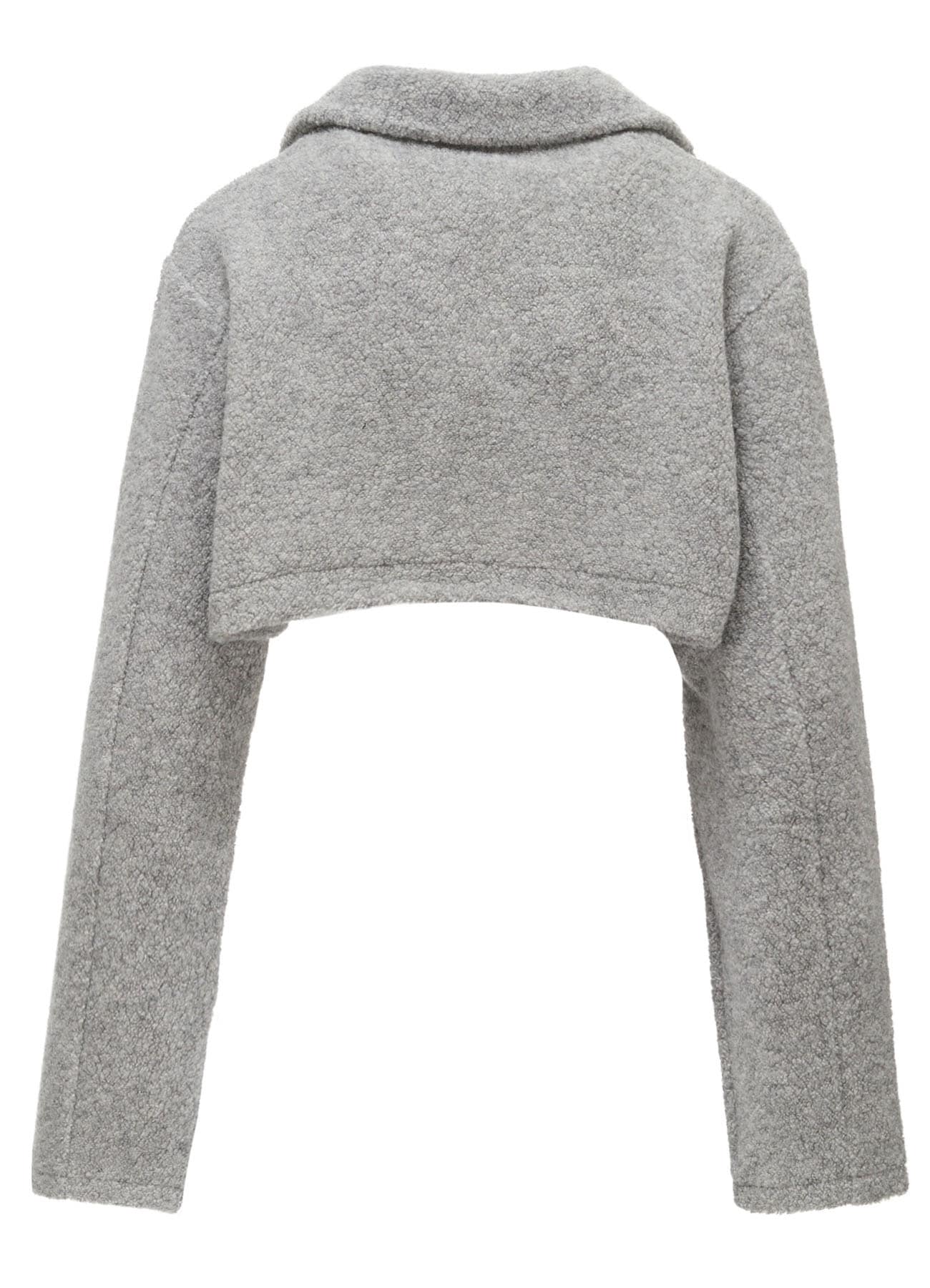 WOOL BLEND PILE SHORT JACKET