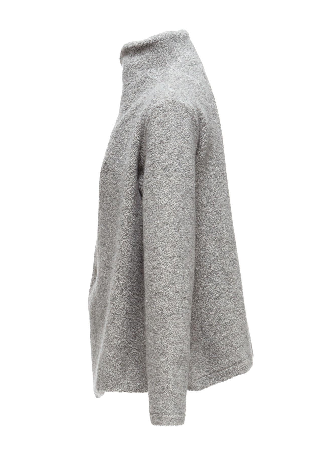 WOOL BLEND PILE 5-BUTTON JACKET