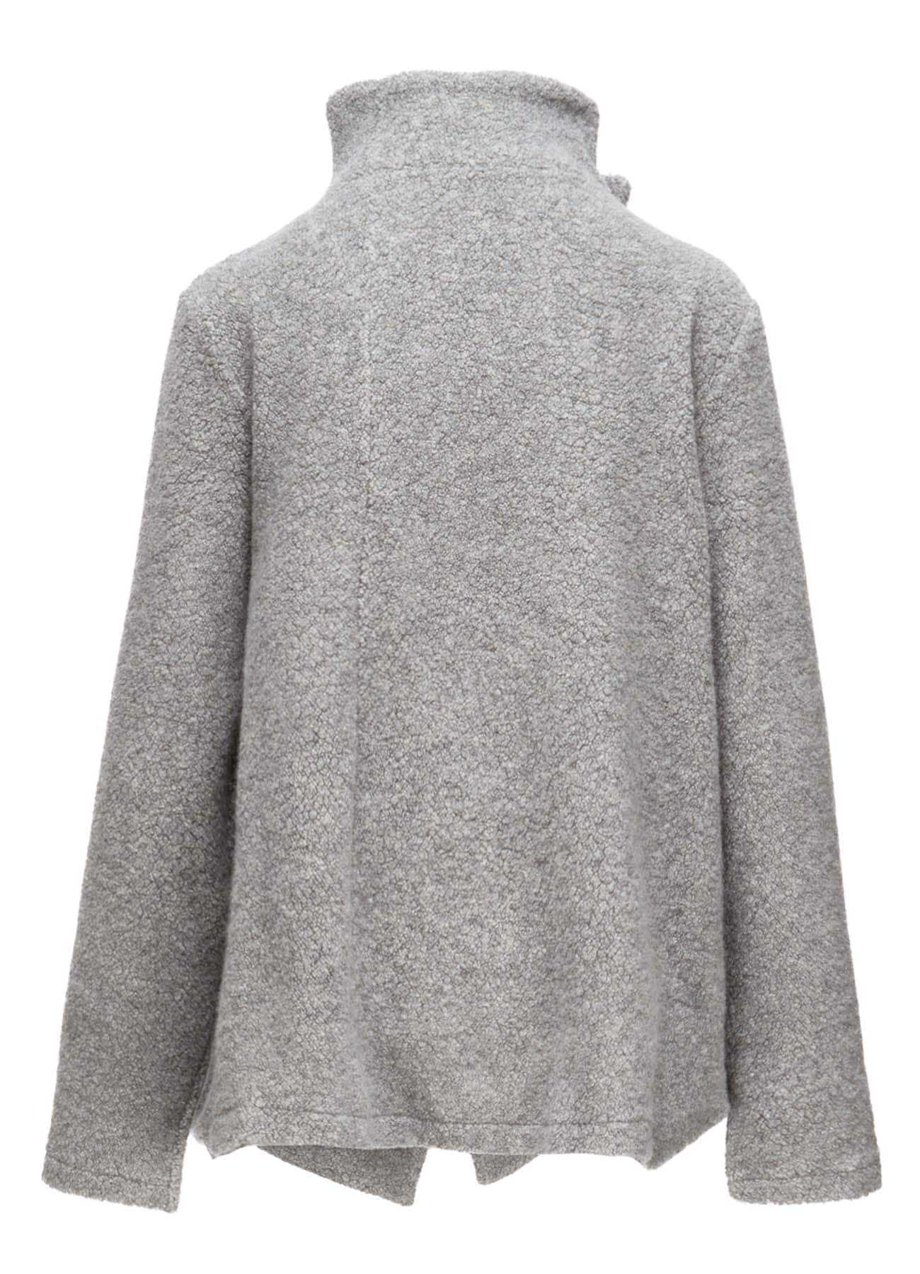 WOOL BLEND PILE 5-BUTTON JACKET