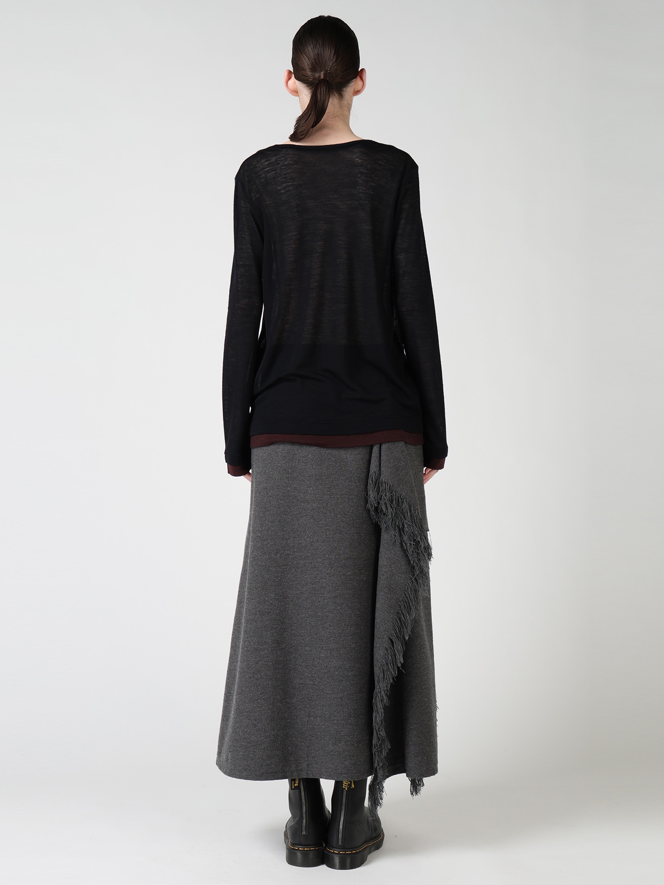 GAUZE RIB ROUND NECK T-SHIRT
