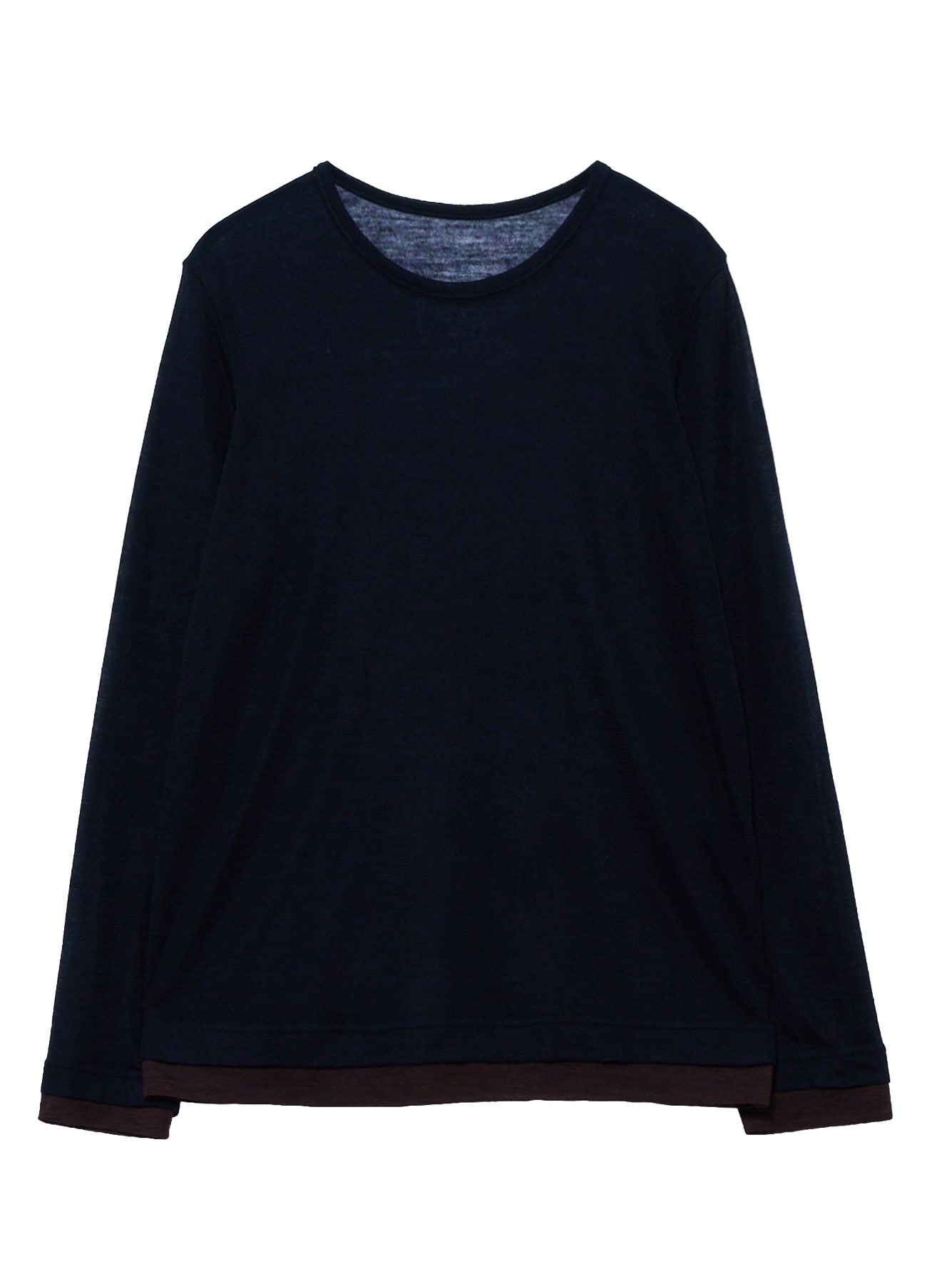 GAUZE RIB ROUND NECK T-SHIRT