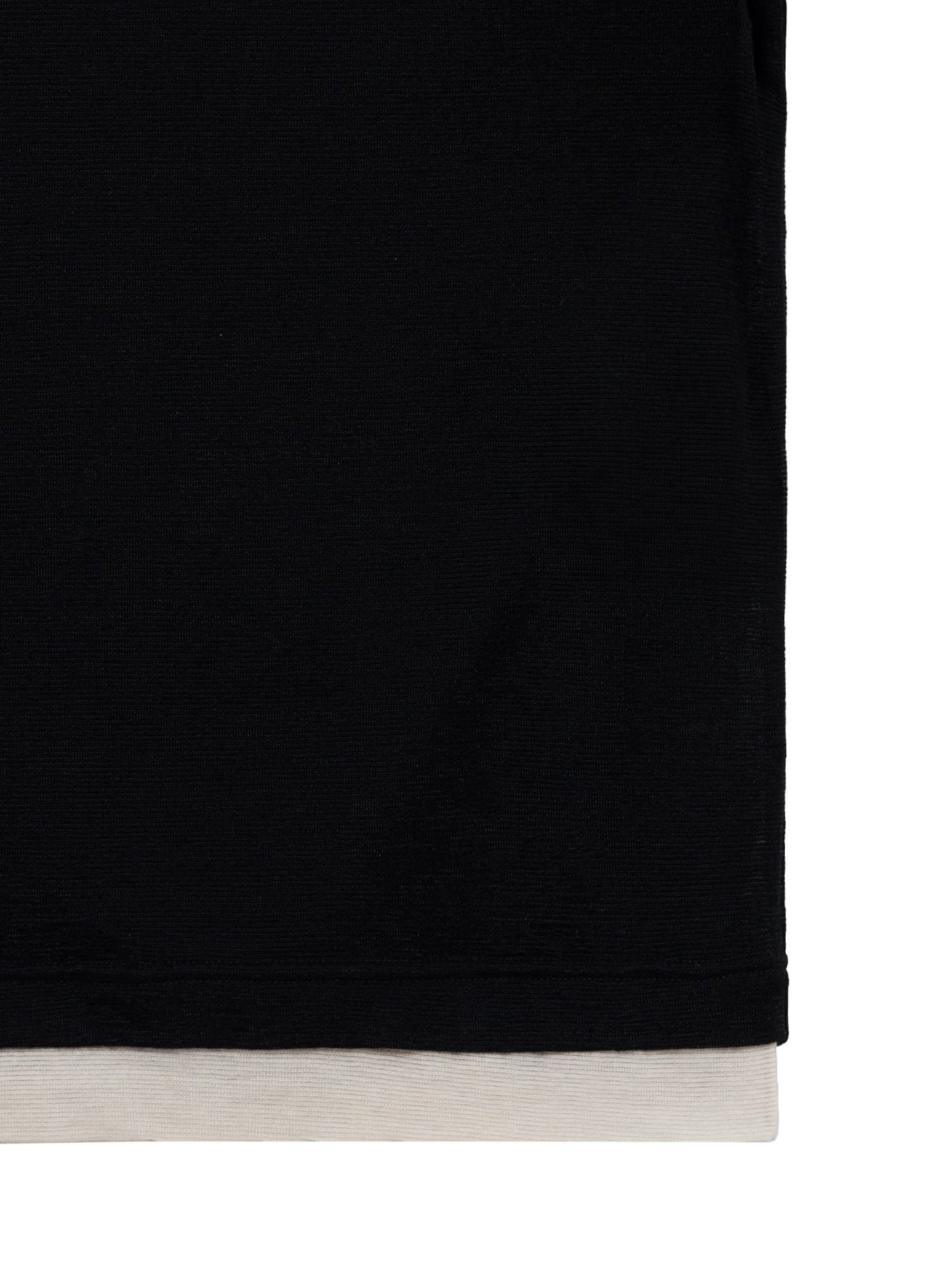 GAUZE RIB ROUND NECK T-SHIRT