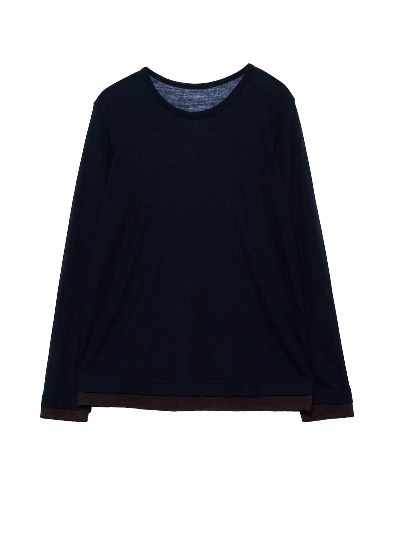GAUZE RIB ROUND NECK T-SHIRT