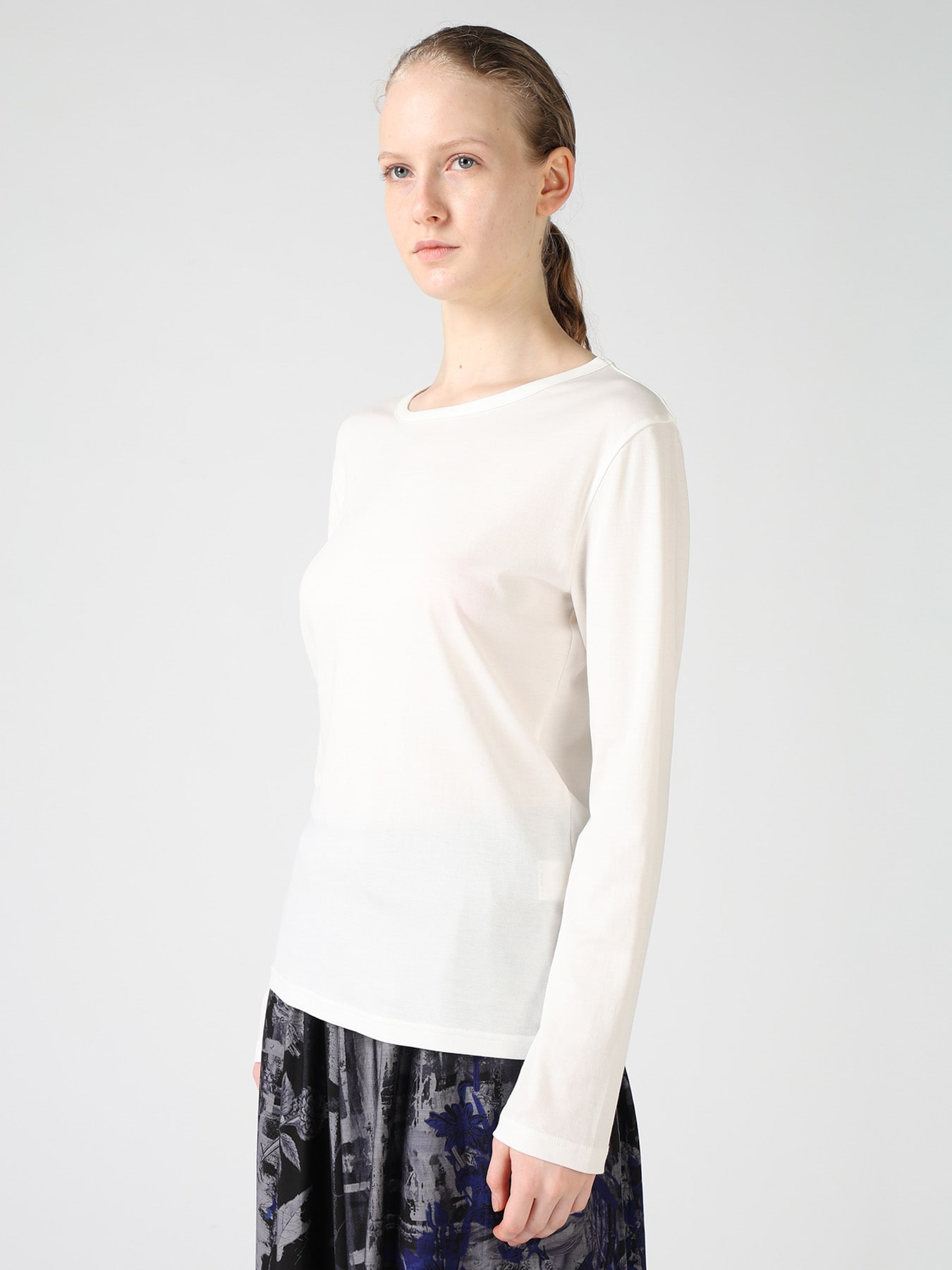 COTTON INTERLOCK LONG SLEEVE T-SHIRT