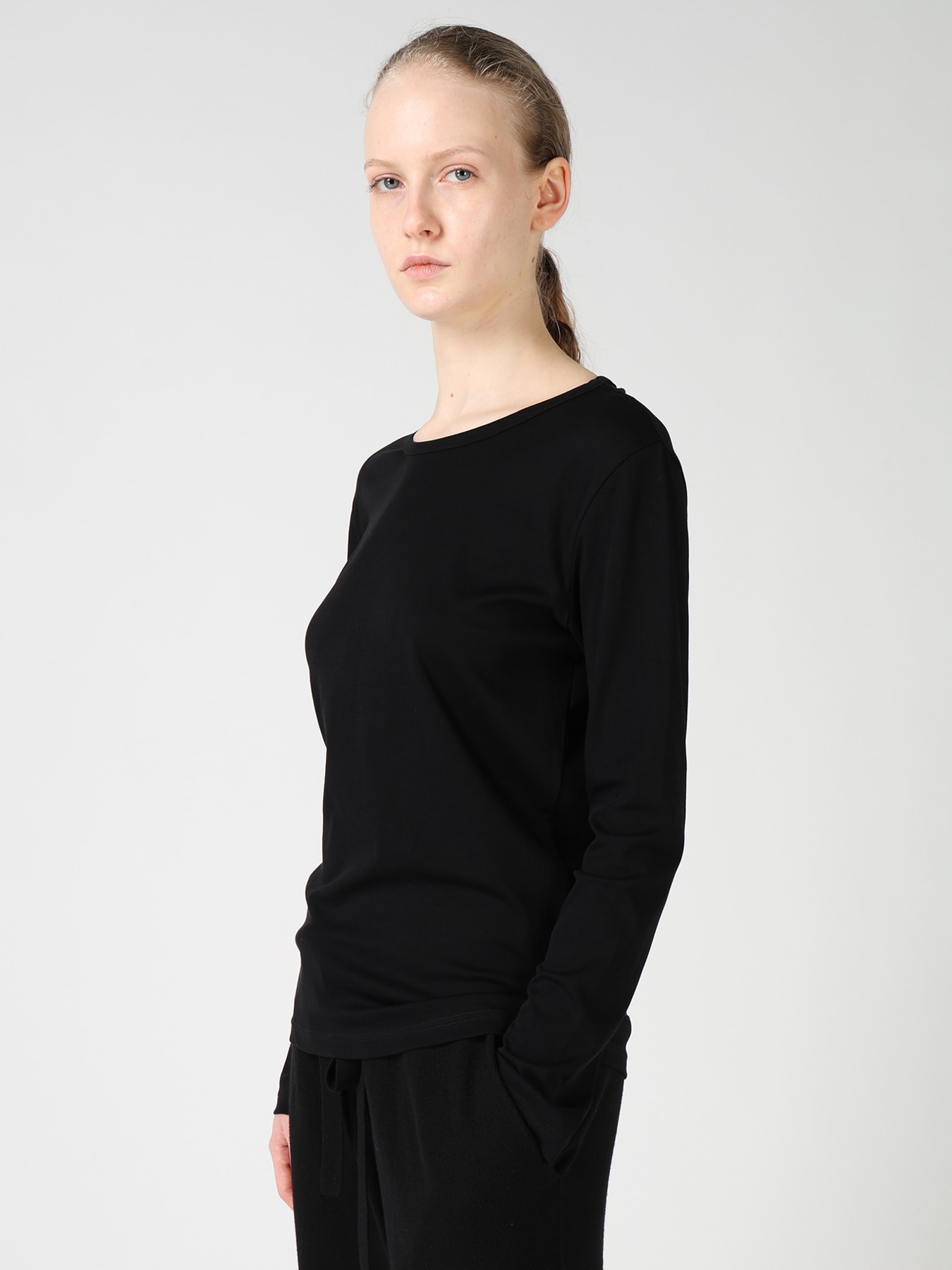 COTTON INTERLOCK LONG SLEEVE T-SHIRT