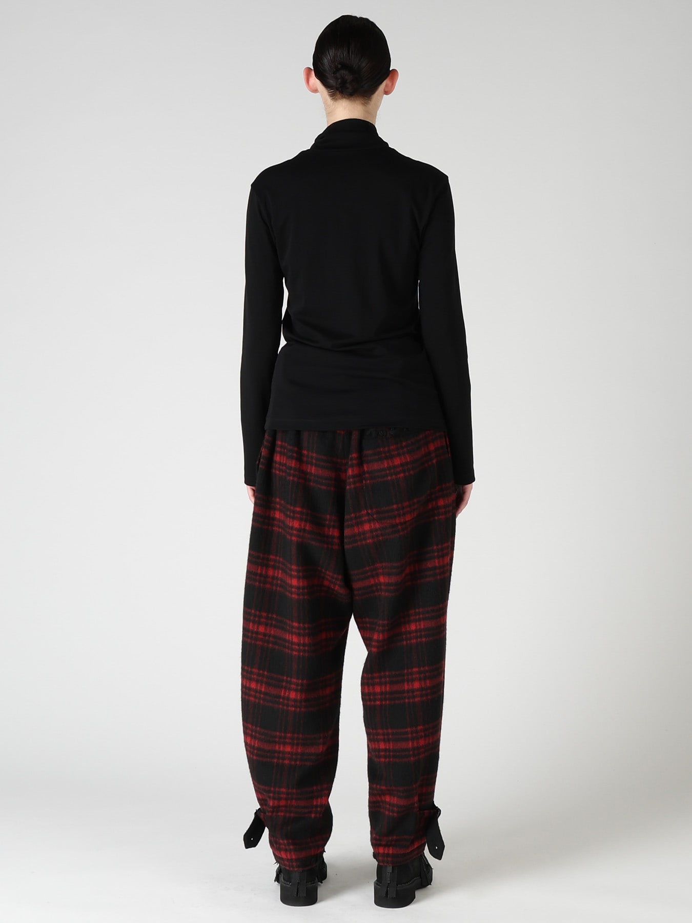 COTTON INTERLOCK HIGH NECK LONG SLEEVE T-SHIRT