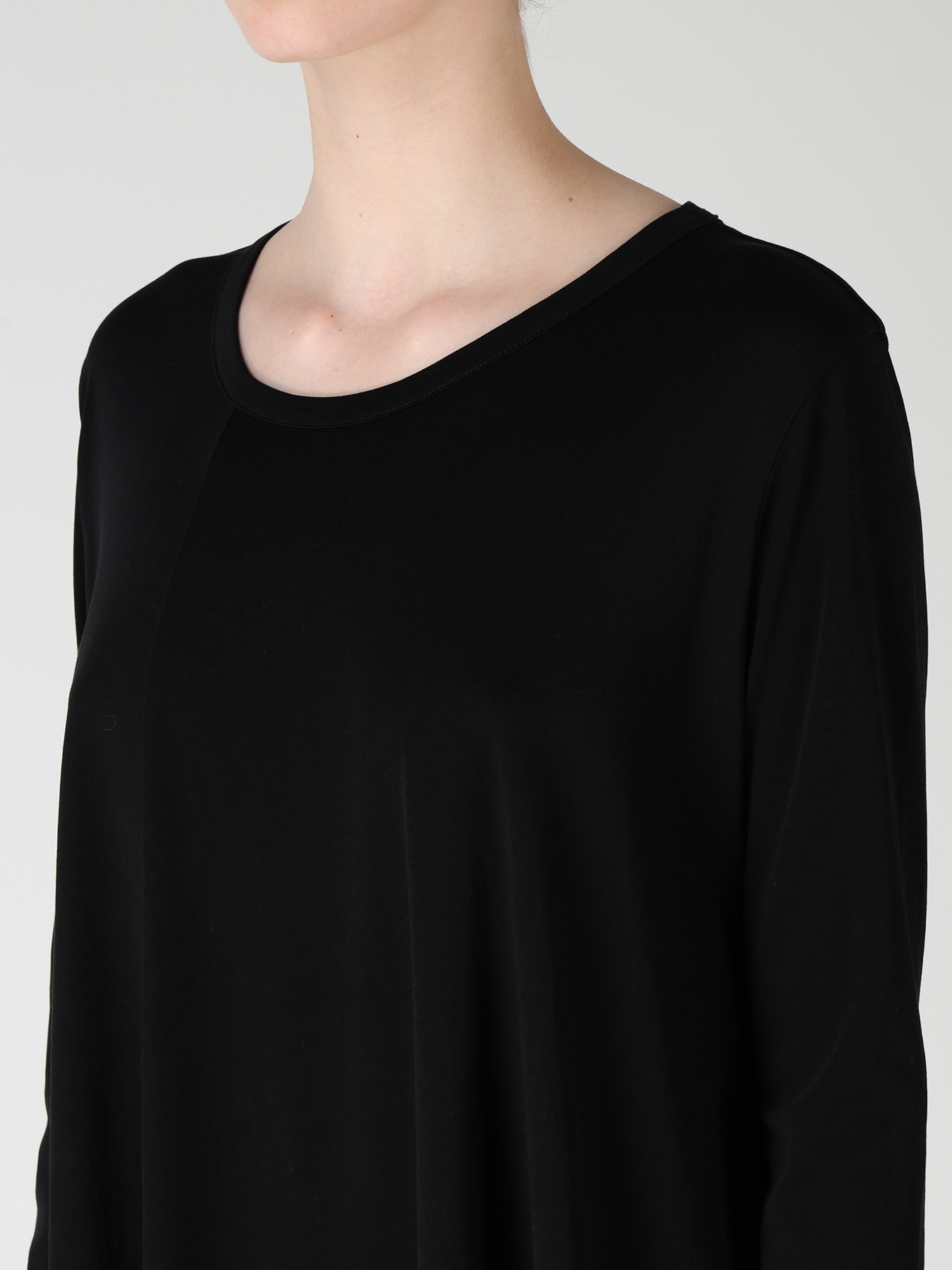 COTTON INTERLOCK FLARE LONG SLEEVE T-SHIRT