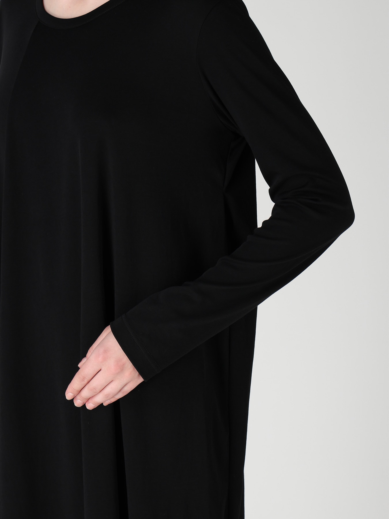 COTTON INTERLOCK FLARE LONG SLEEVE T-SHIRT