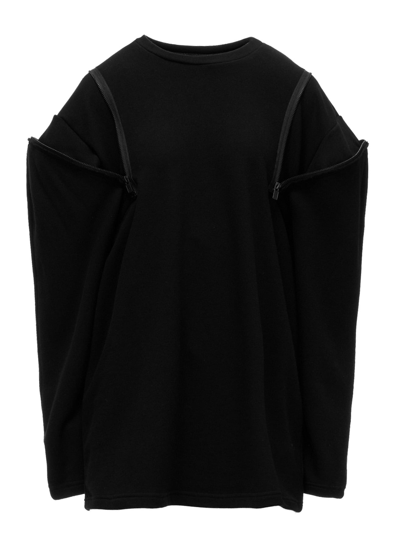 FRENCH TERRY SHOULDER ZIP PULLOVER