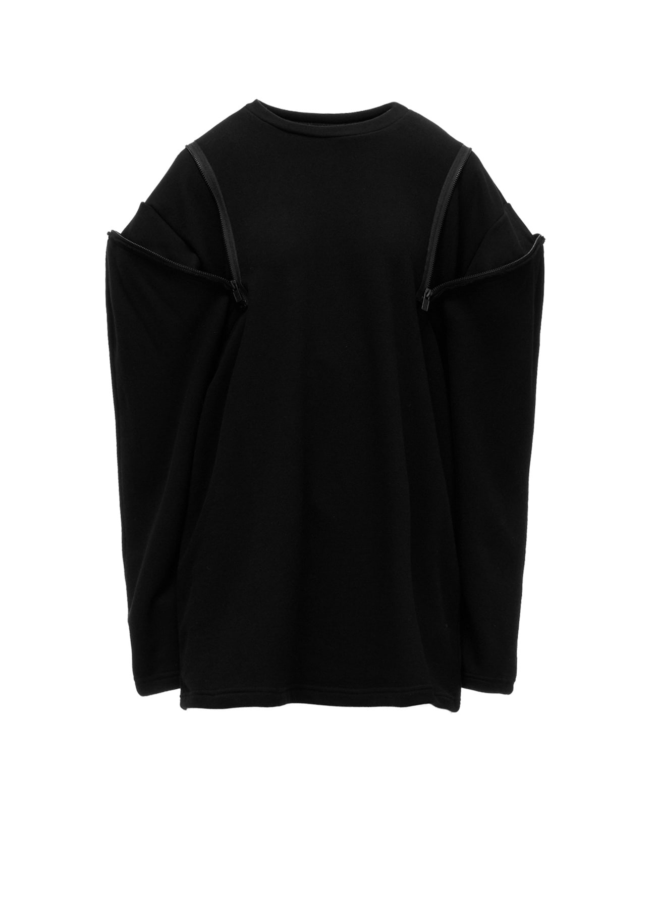 FRENCH TERRY SHOULDER ZIP PULLOVER