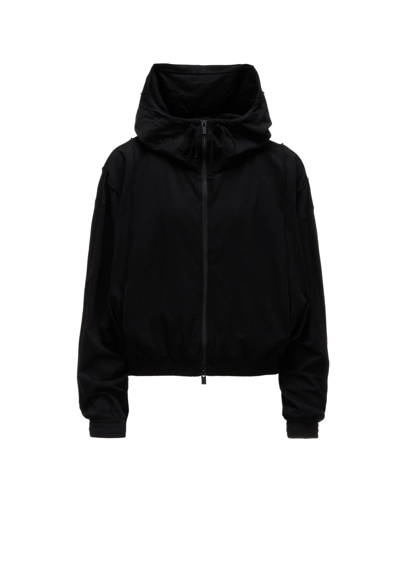 FRENCH TERRY PANEL SHORT HOODIE