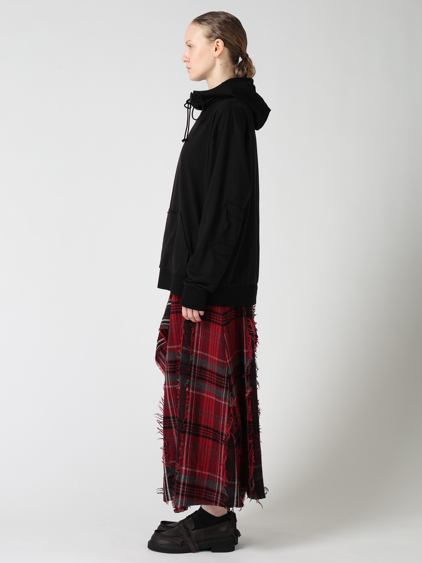 FRENCH TERRY PANEL BIG HOODIE