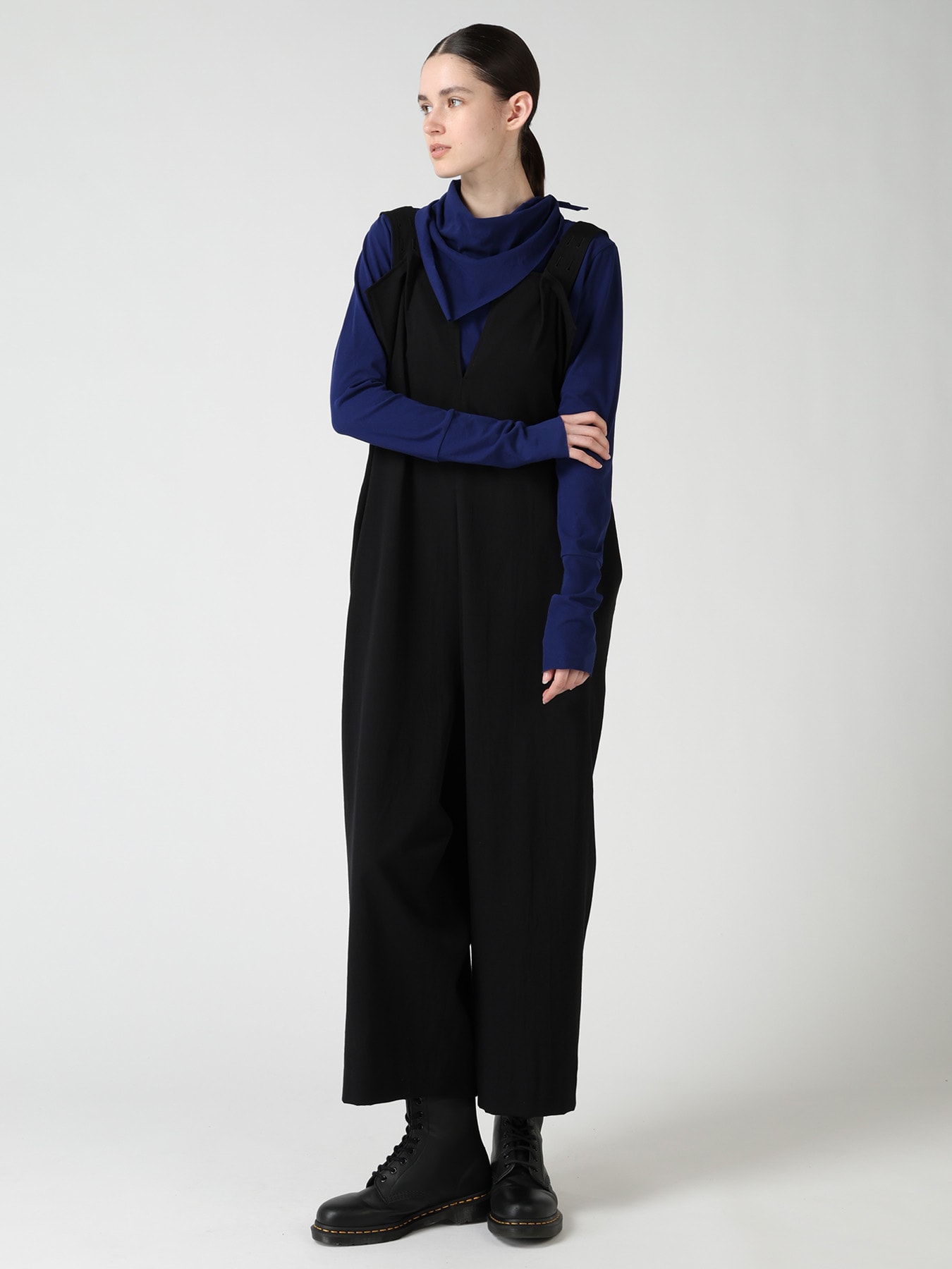 HARD TWISTED JERSEY COLLAR SCARF T-SHIRT