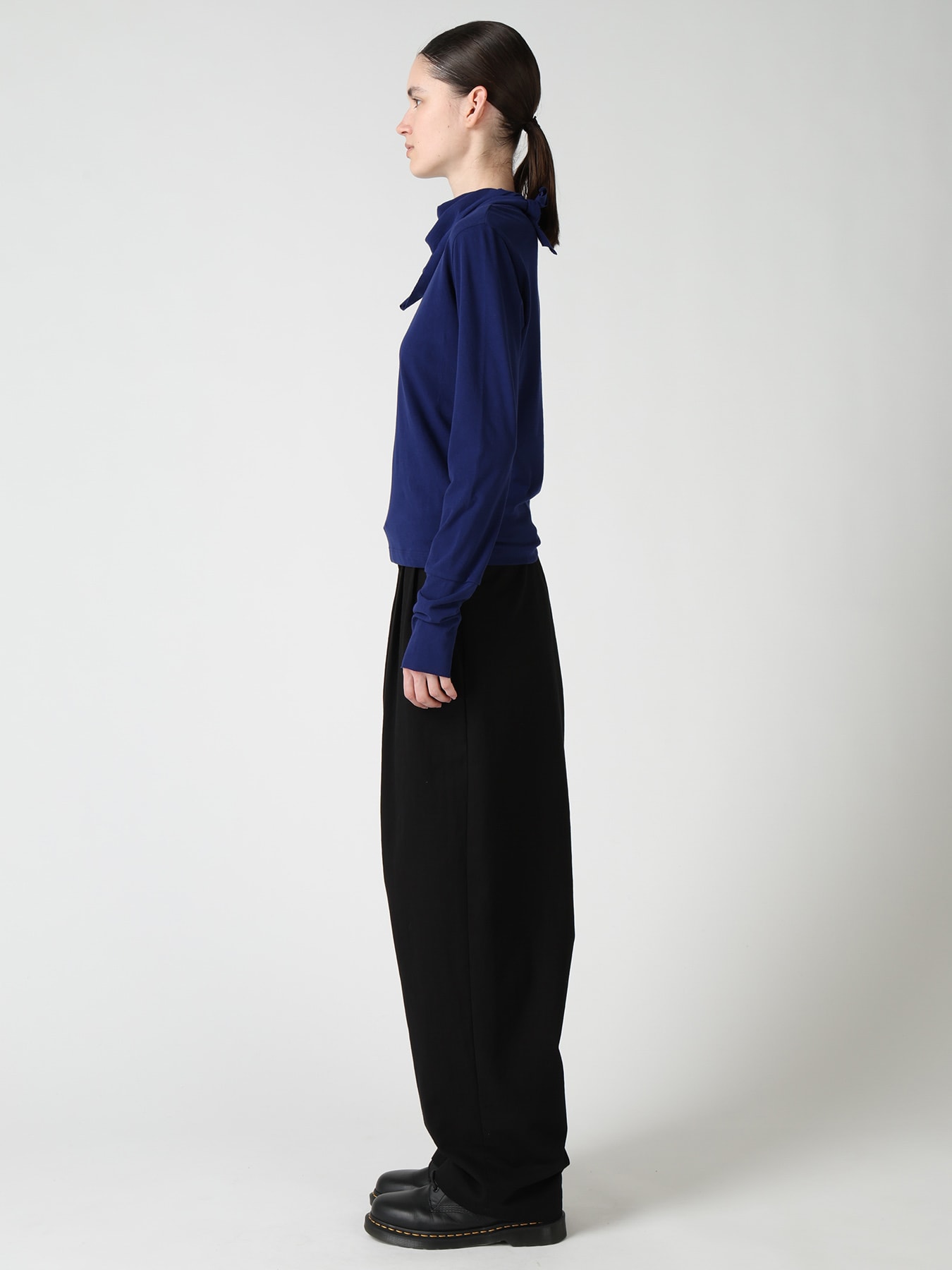 HARD TWISTED JERSEY COLLAR SCARF T-SHIRT