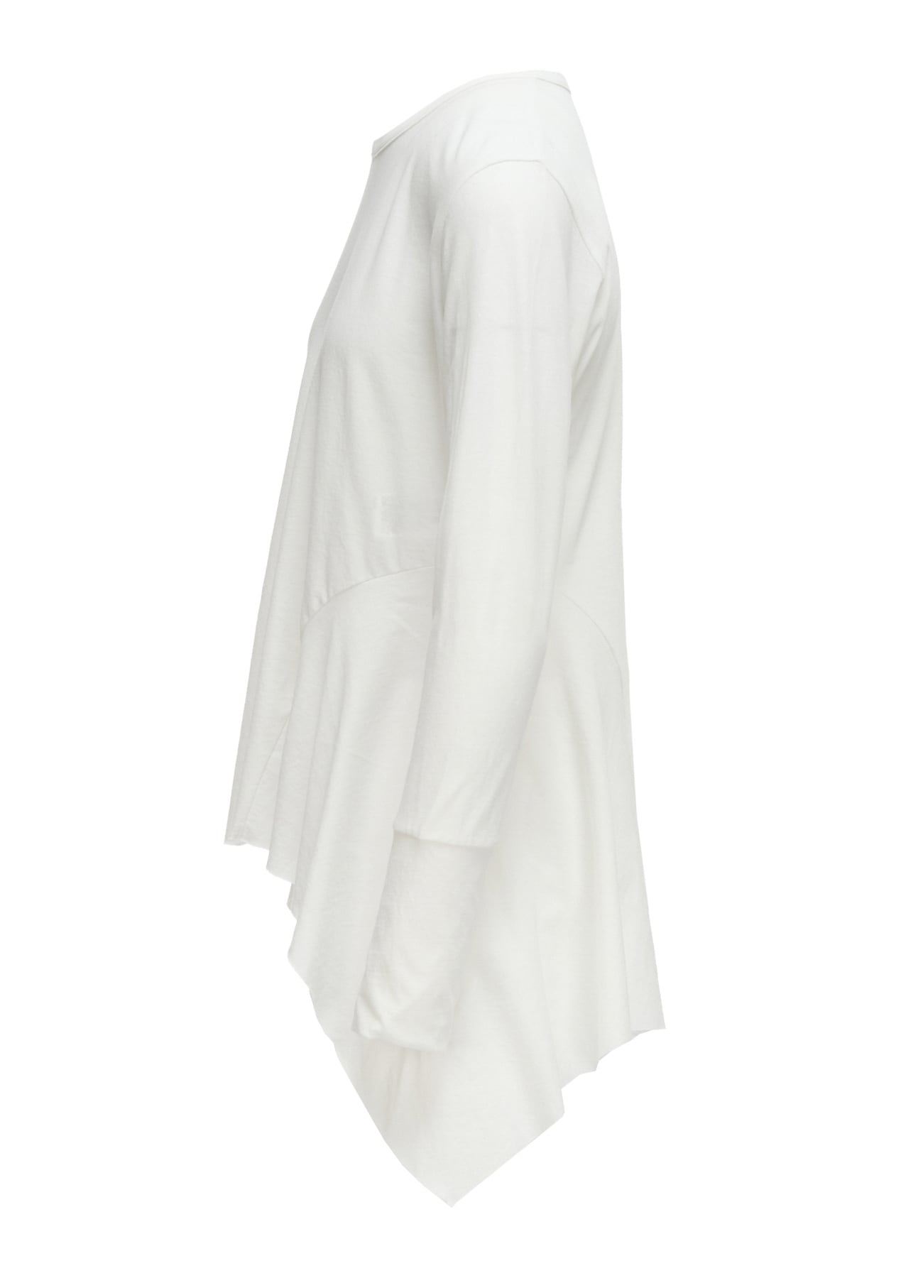 HARD TWISTED JERSEY SIDE DRAPE T-SHIRT