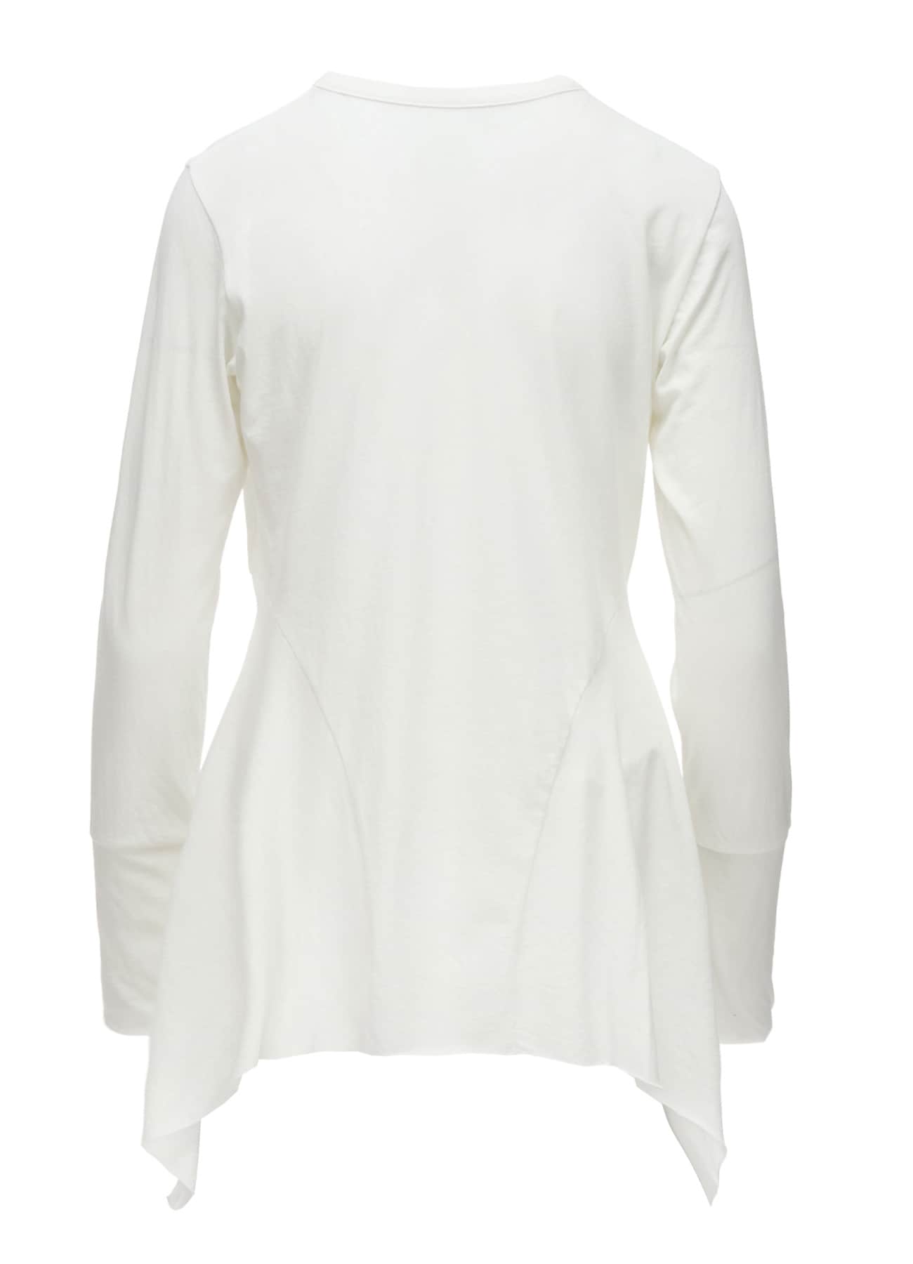 HARD TWISTED JERSEY SIDE DRAPE T-SHIRT