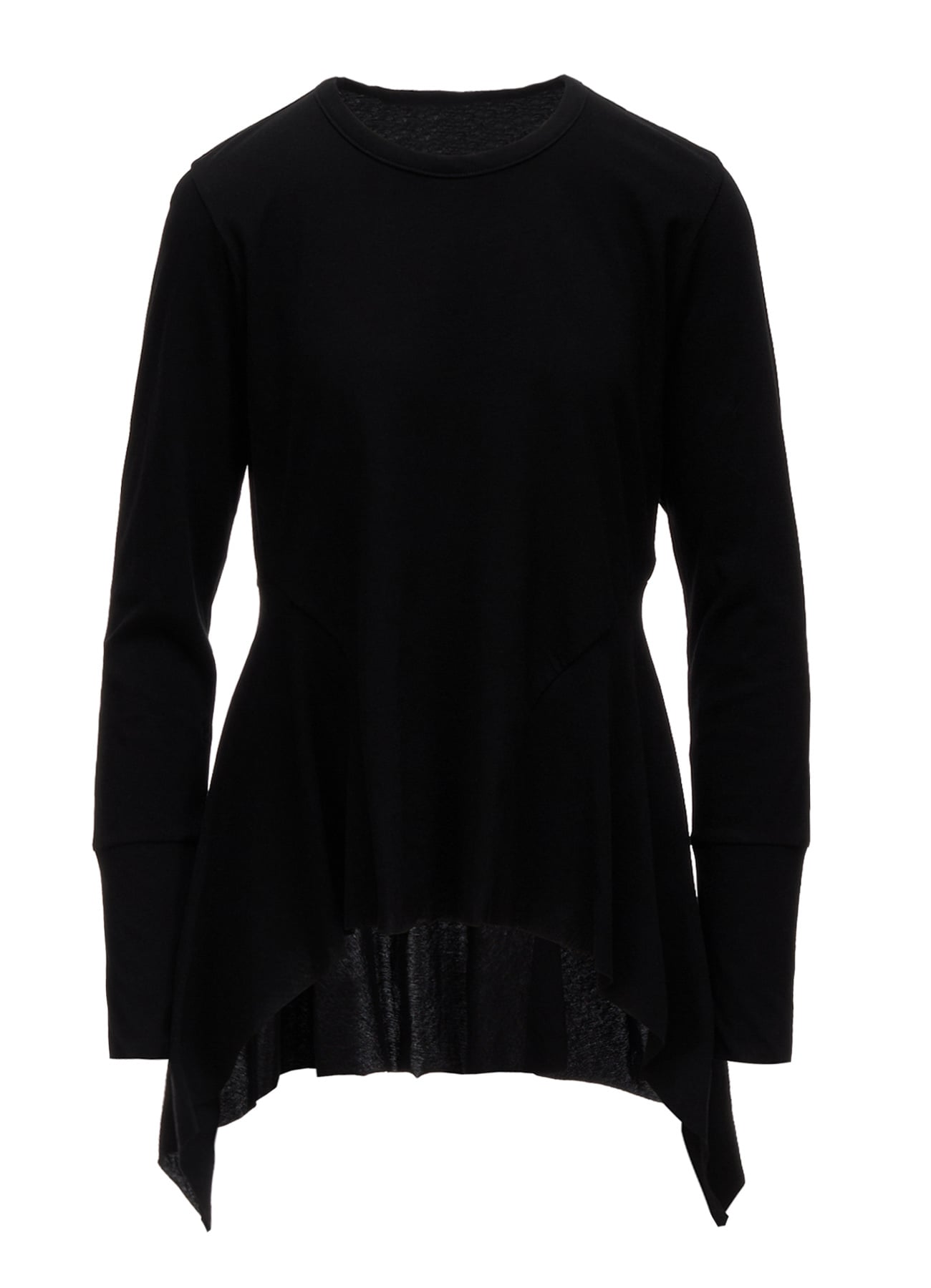 HARD TWISTED JERSEY SIDE DRAPE T-SHIRT