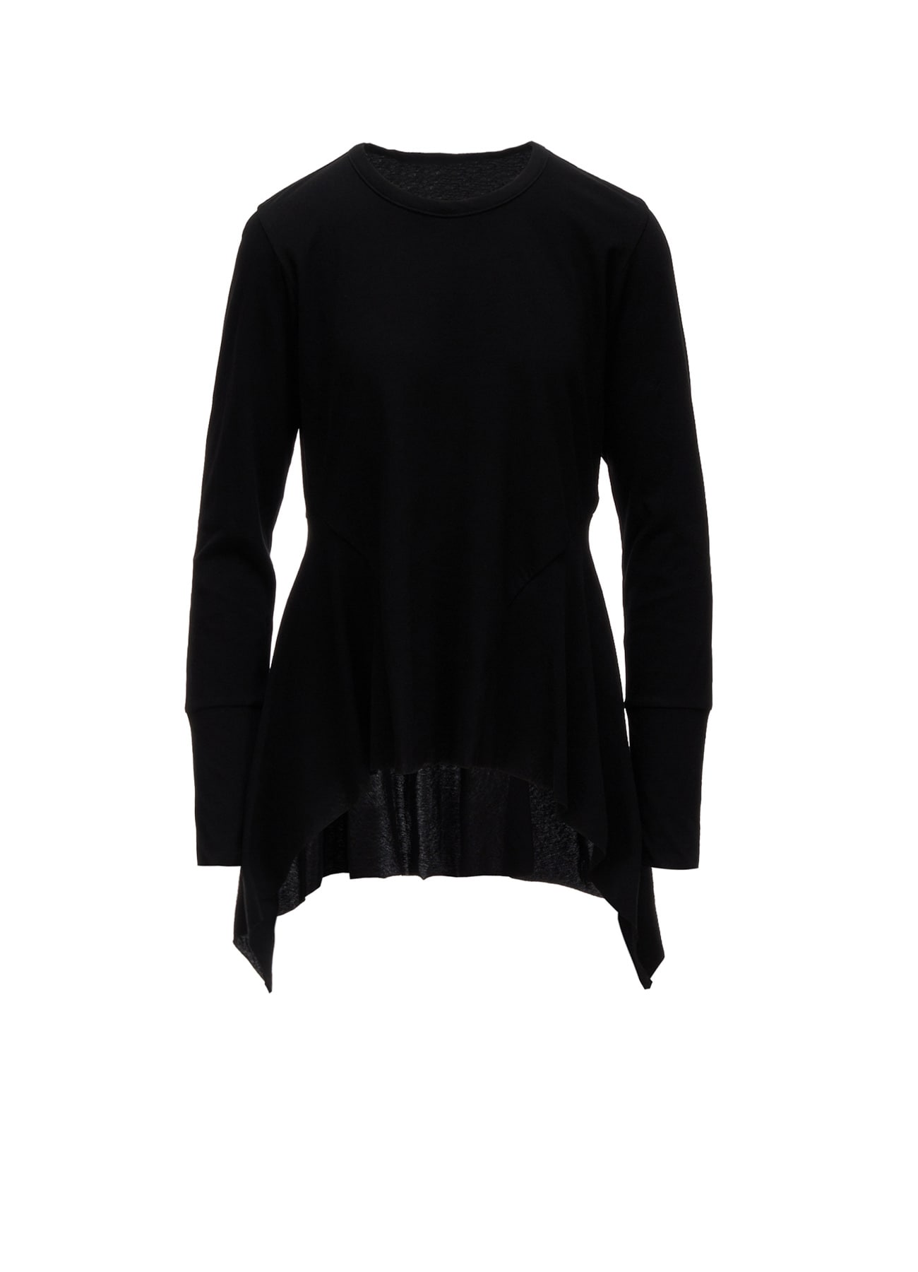 HARD TWISTED JERSEY SIDE DRAPE T-SHIRT