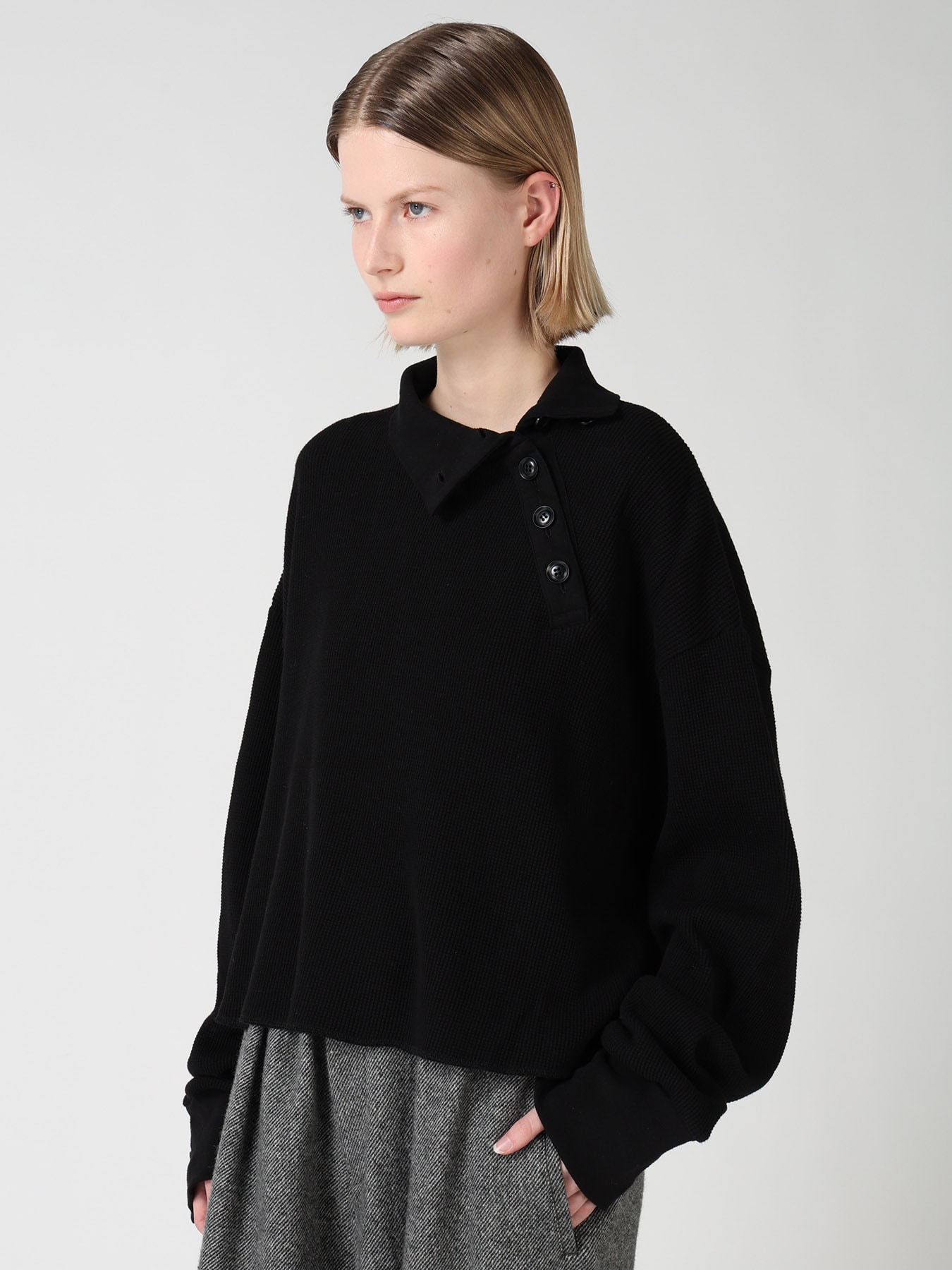WAFFLE RELAXED POLO SHIRT