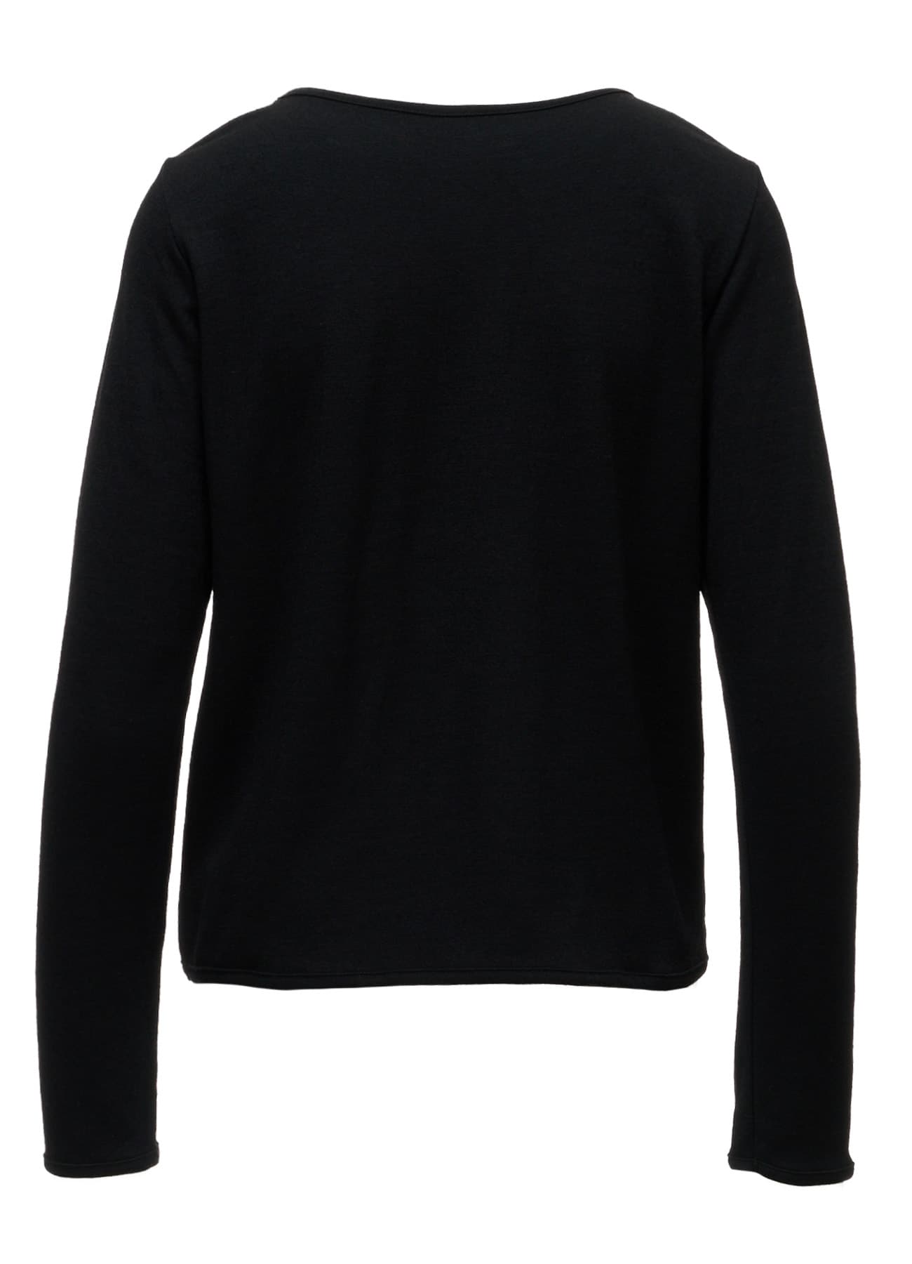 WOOL JERSEY CHINESE BUTTON ASYMMETRIC CARDIGAN