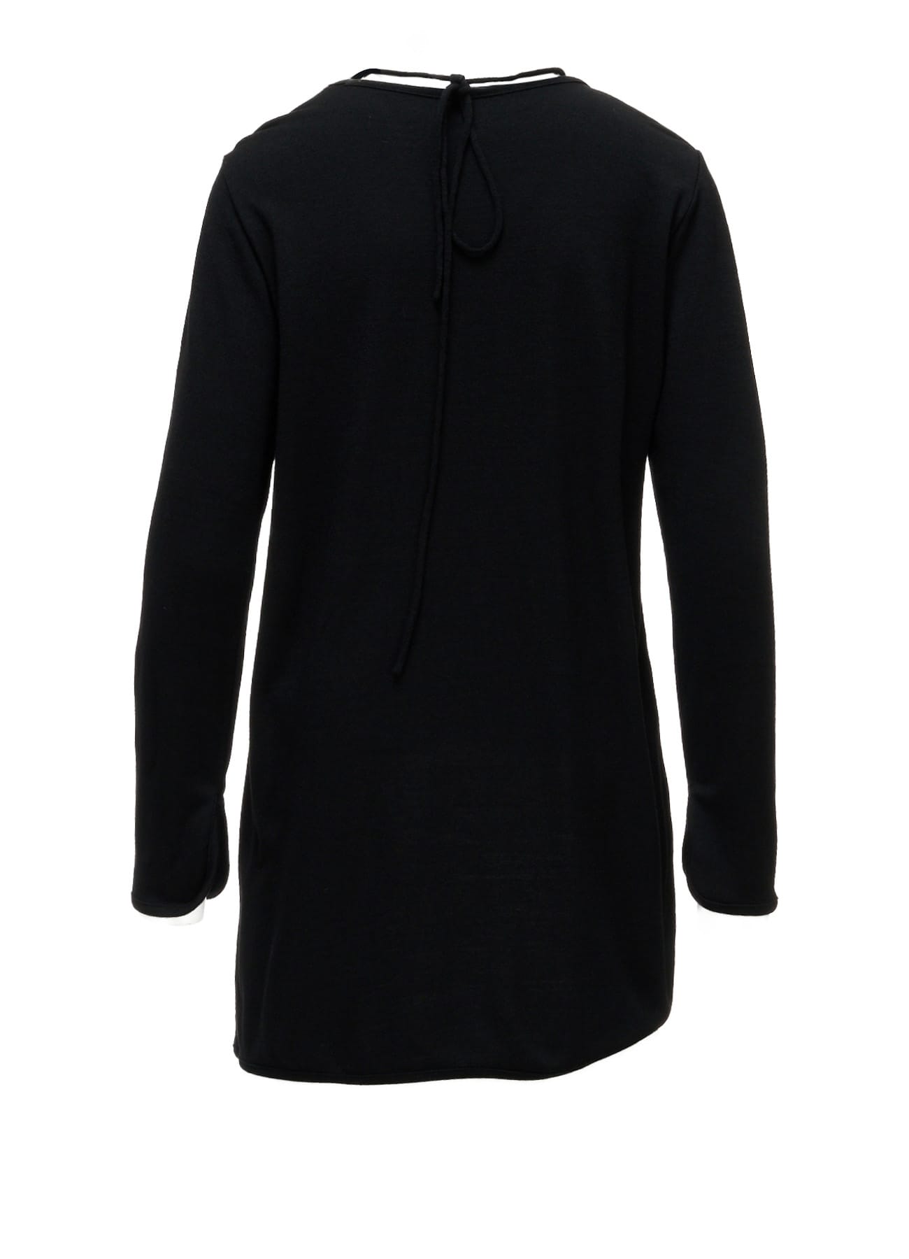 WOOL JERSEY CHINESE BUTTON ASYMMETRIC LONG CARDIGAN