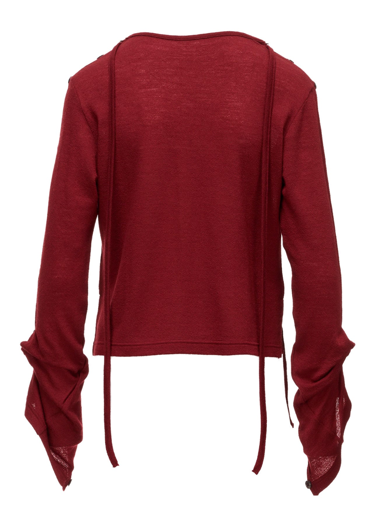 WOOL/SILK CREPE DRAPE BOAT NECK PULLOVER