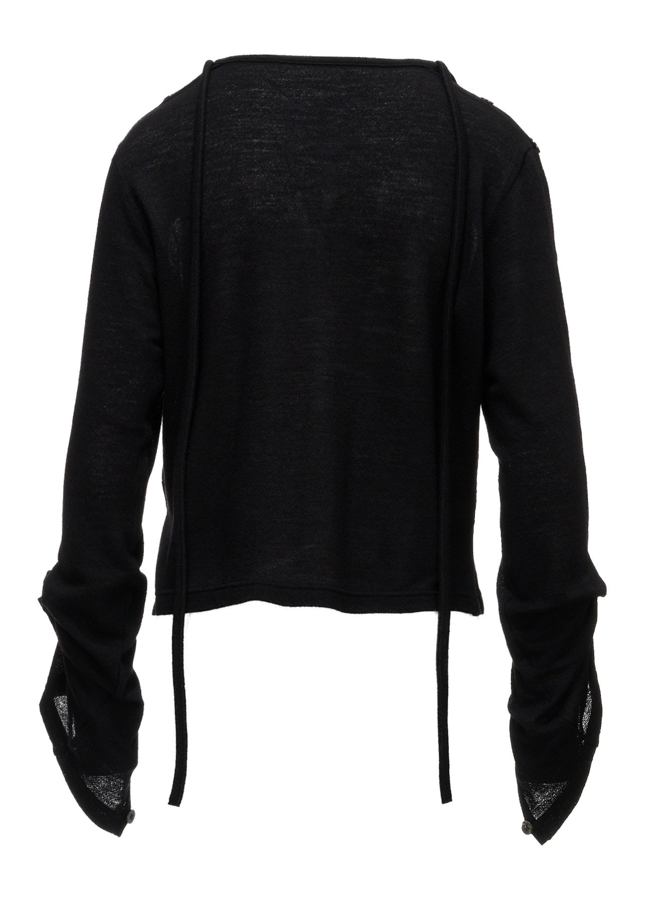 WOOL/SILK CREPE DRAPE BOAT NECK PULLOVER