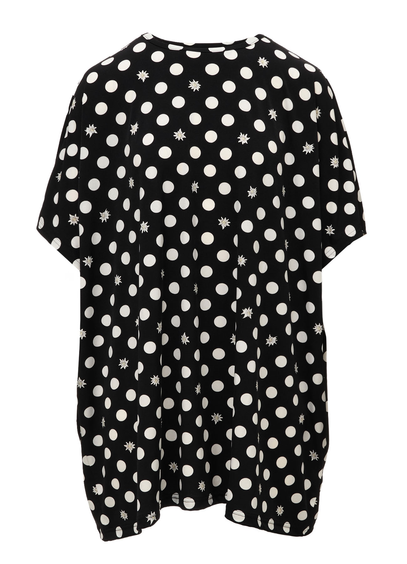 DOT FLOWER PRINT JERSEY OVERSIZED T-SHIRT