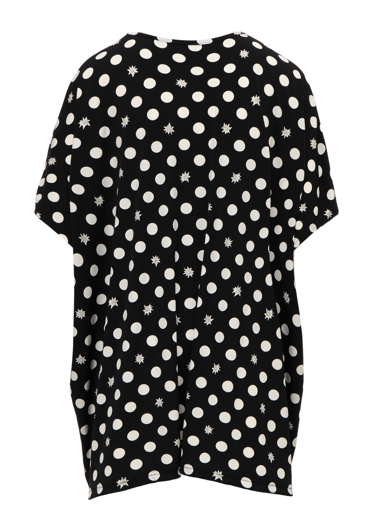DOT FLOWER PRINT JERSEY OVERSIZED T-SHIRT