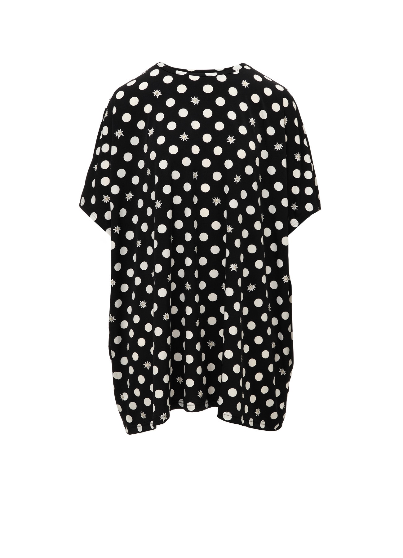 DOT FLOWER PRINT JERSEY OVERSIZED T-SHIRT