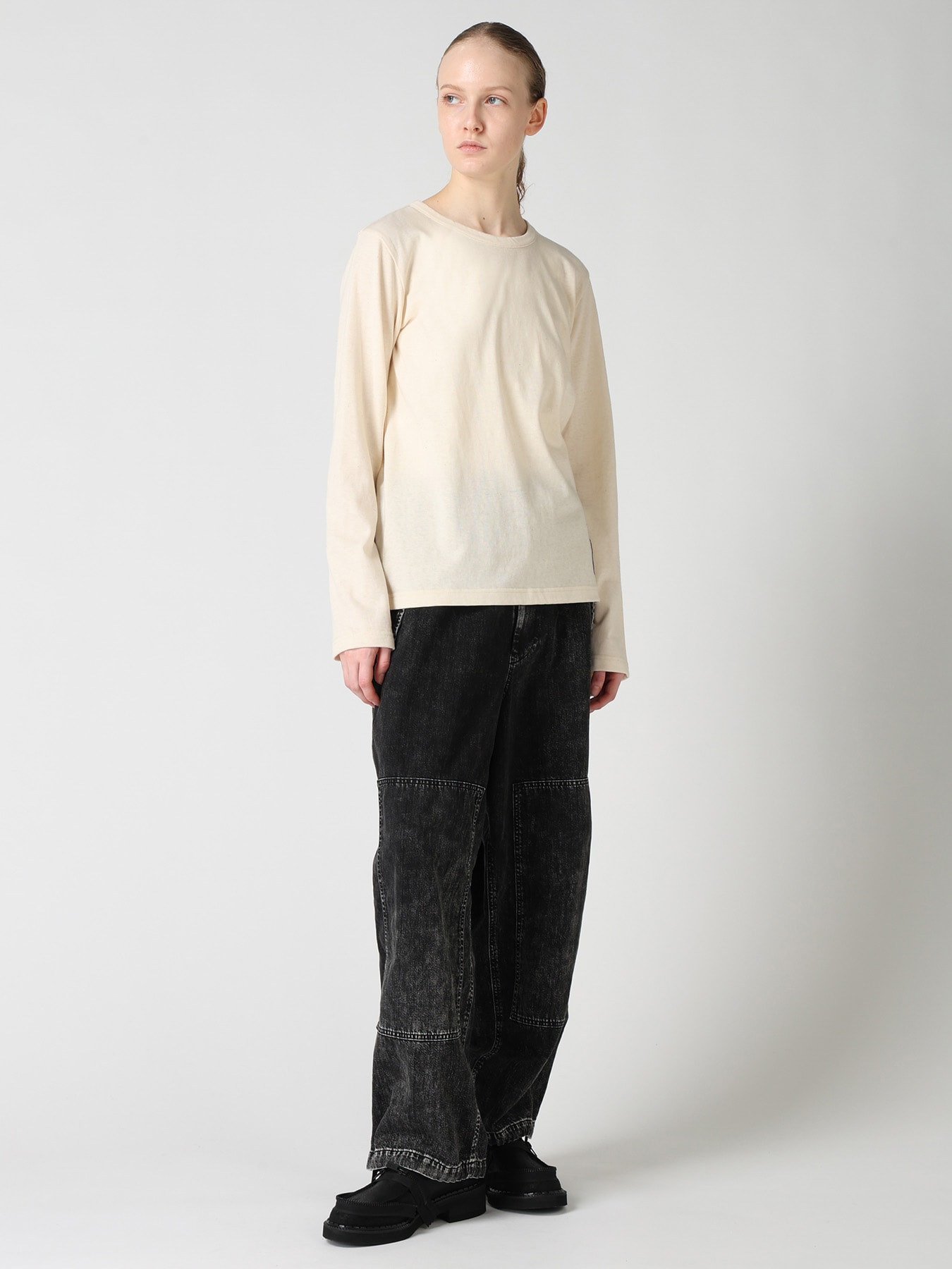 COTTON JERSEY Y'S STITCH LONG SLEEVE T-SHIRT