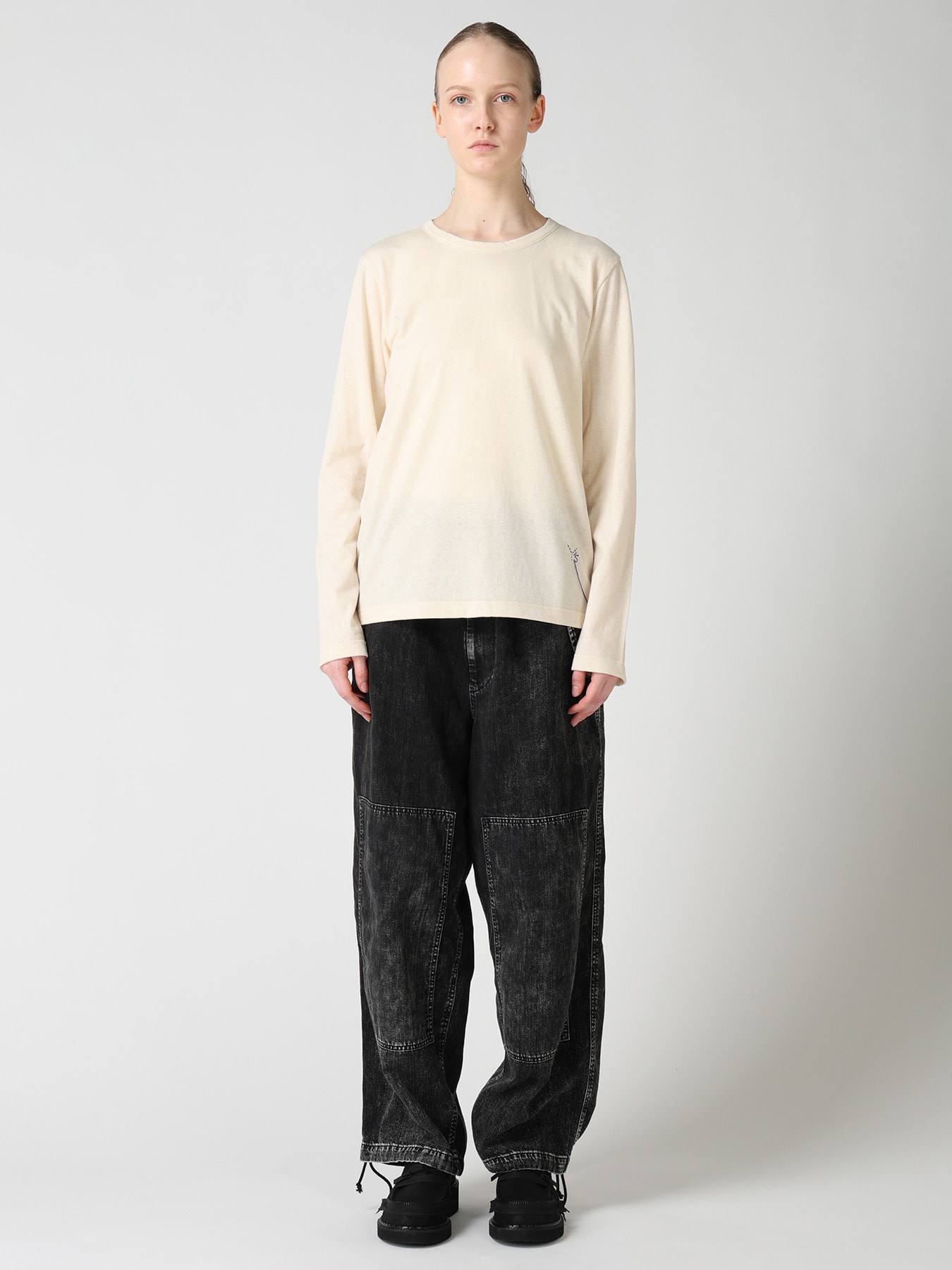 COTTON JERSEY Y'S STITCH LONG SLEEVE T-SHIRT