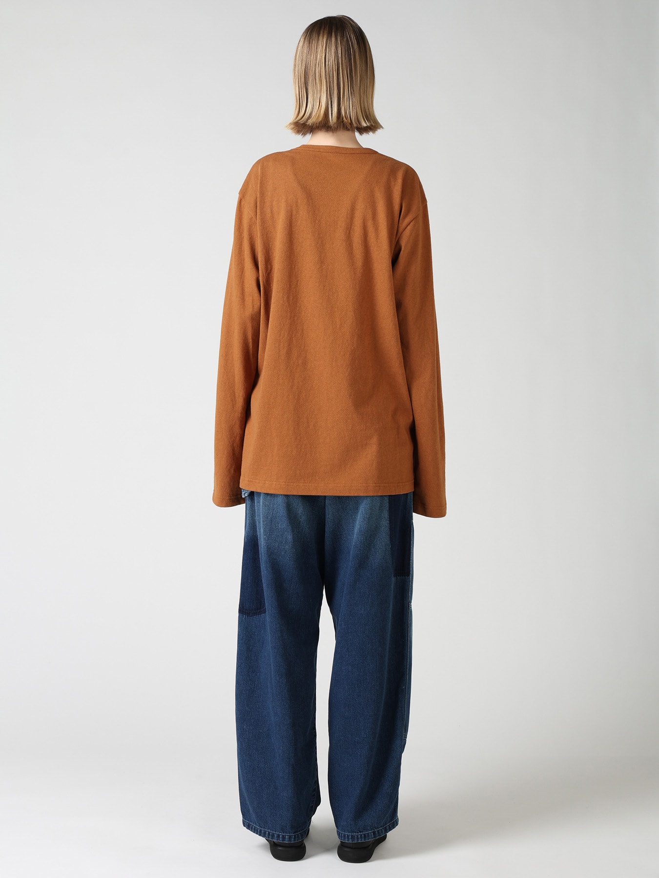 COTTON JERSEY Y'S STITCH BIG LONG SLEEVE T-SHIRT