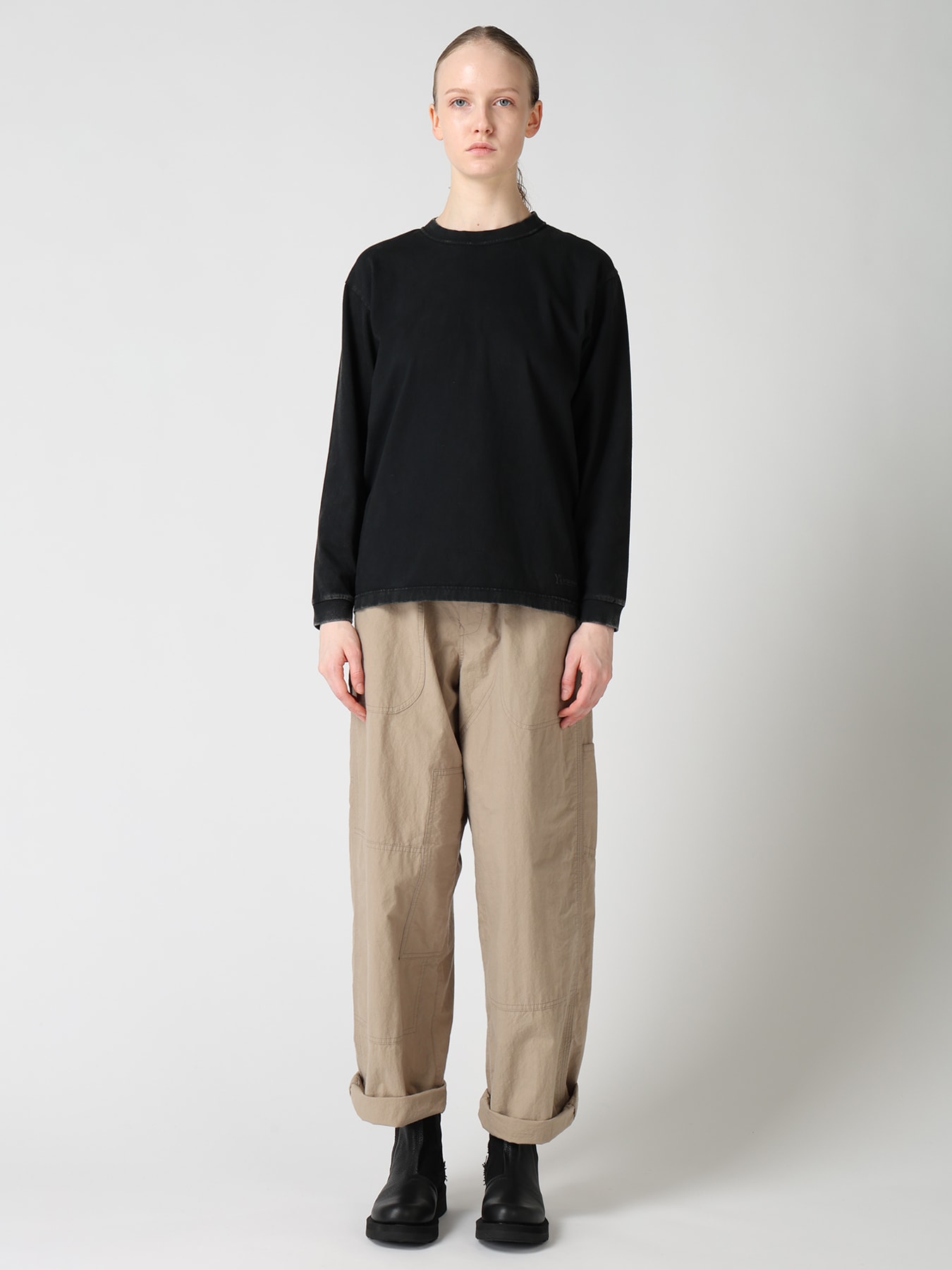 7.4OZ SULFUR DYED LONG SLEEVE JERSEY T-SHIRT