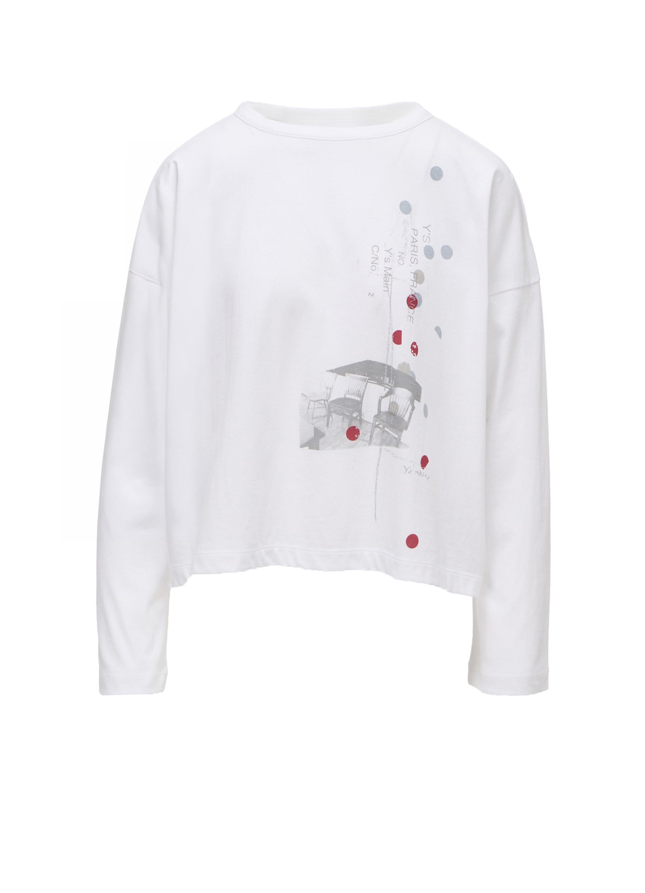 CACTUS FLOWER PRINT HALF SLEEVE T(S Black): Y's｜THE SHOP YOHJI