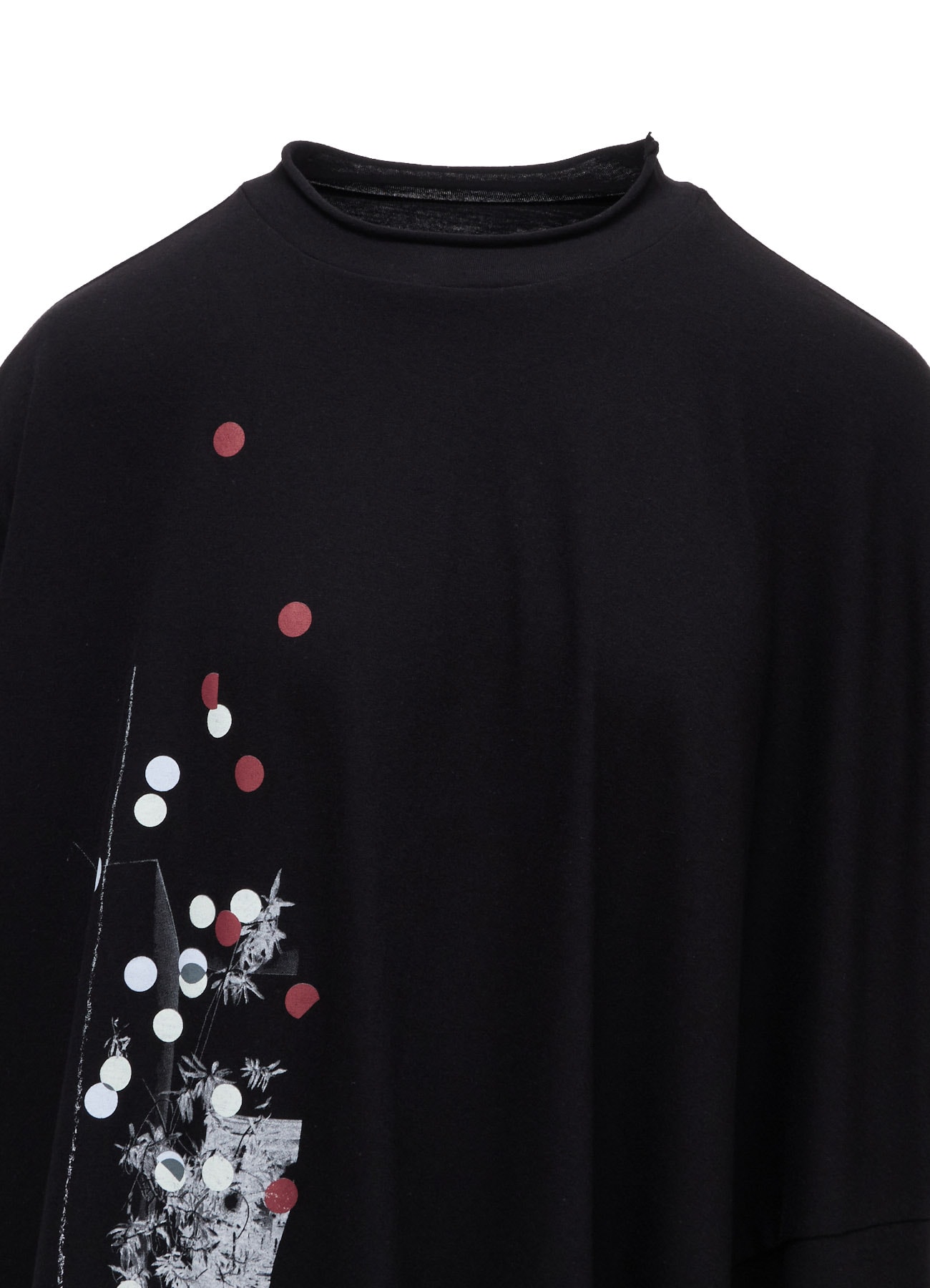 ATELIER PIGMENT PRINTED ASYMMETRIC DOLMAN SLEEVE T-SHIRT