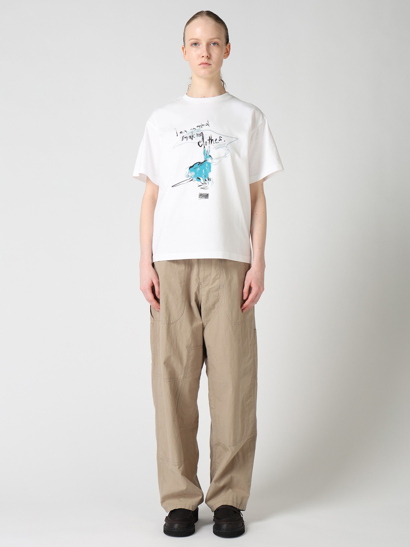 6.5 OZ JERSEY RABBIT PRINT T-SHIRT