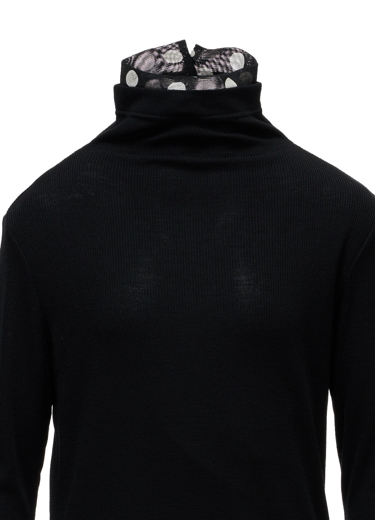 DOT PRINT TULLE HIGH NECK T-SHIRT