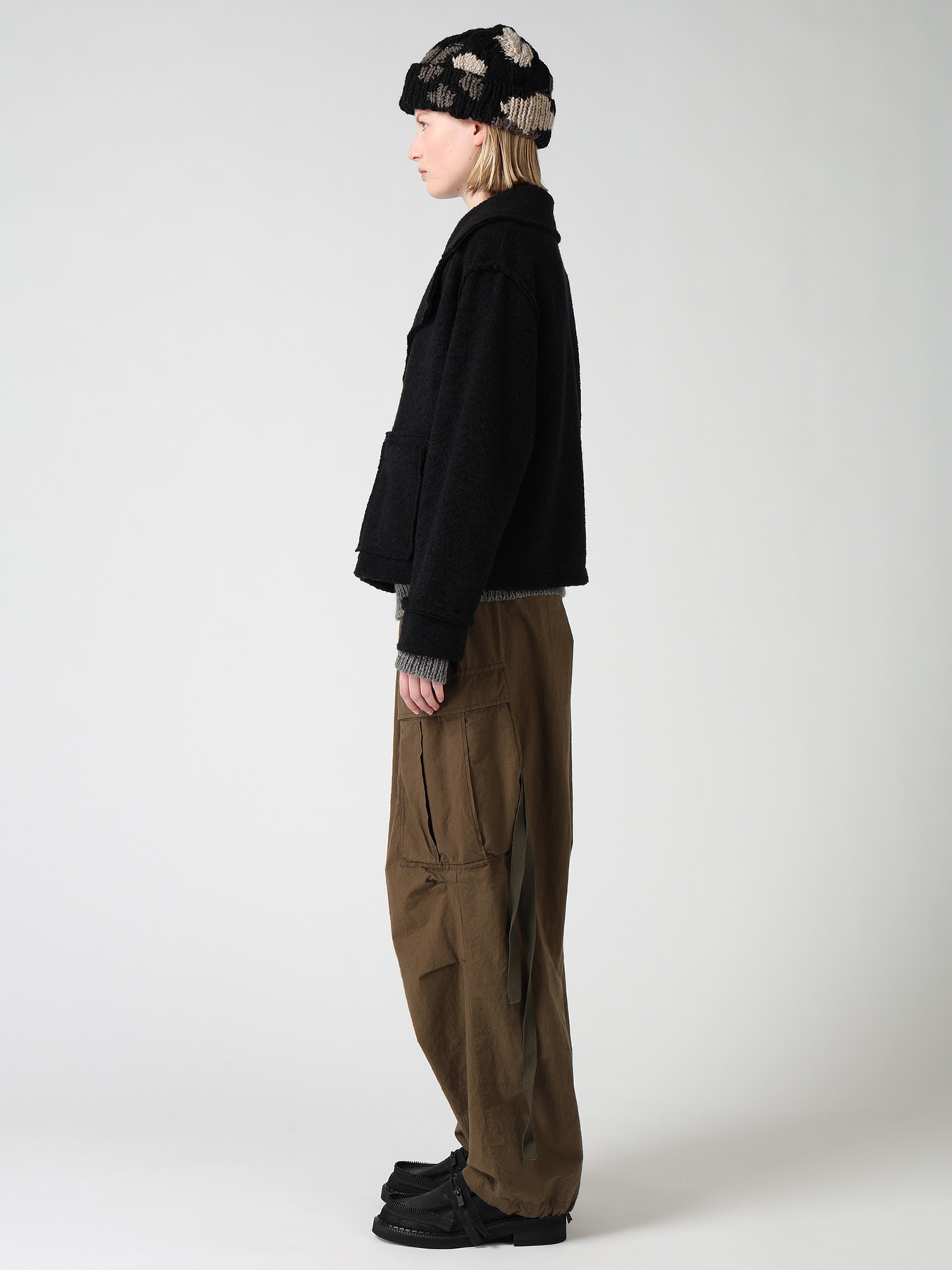 WOOL BLEND BOUCLE SHORT JACKET