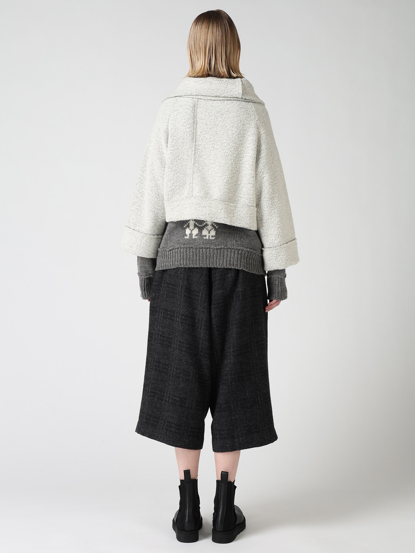 WOOL BLEND BOUCL? 3-BUTTON JACKET