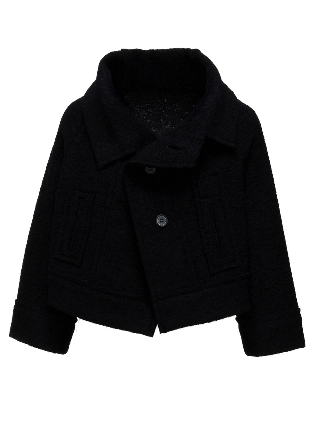 WOOL BLEND BOUCLE 3-BUTTON JACKET
