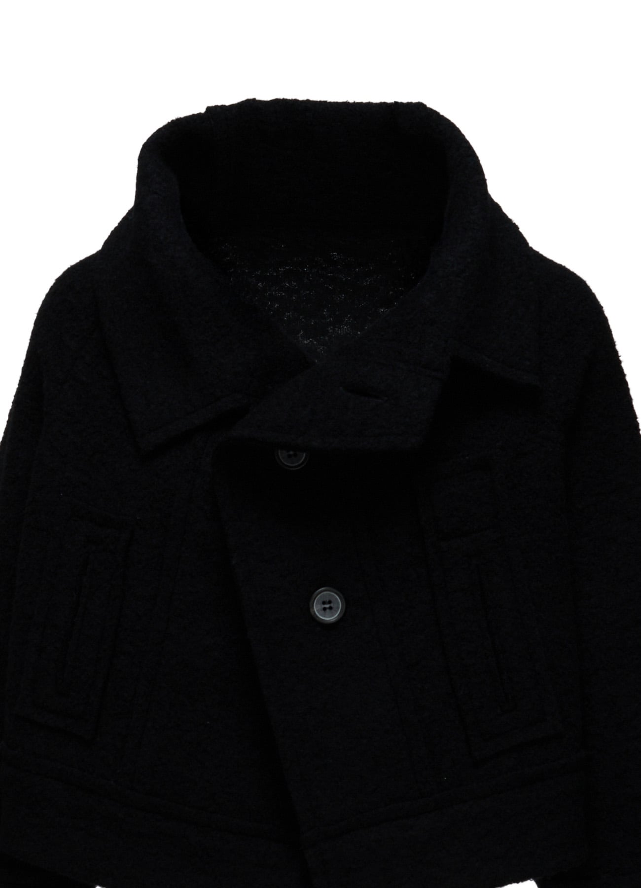 WOOL BLEND BOUCLE 3-BUTTON JACKET