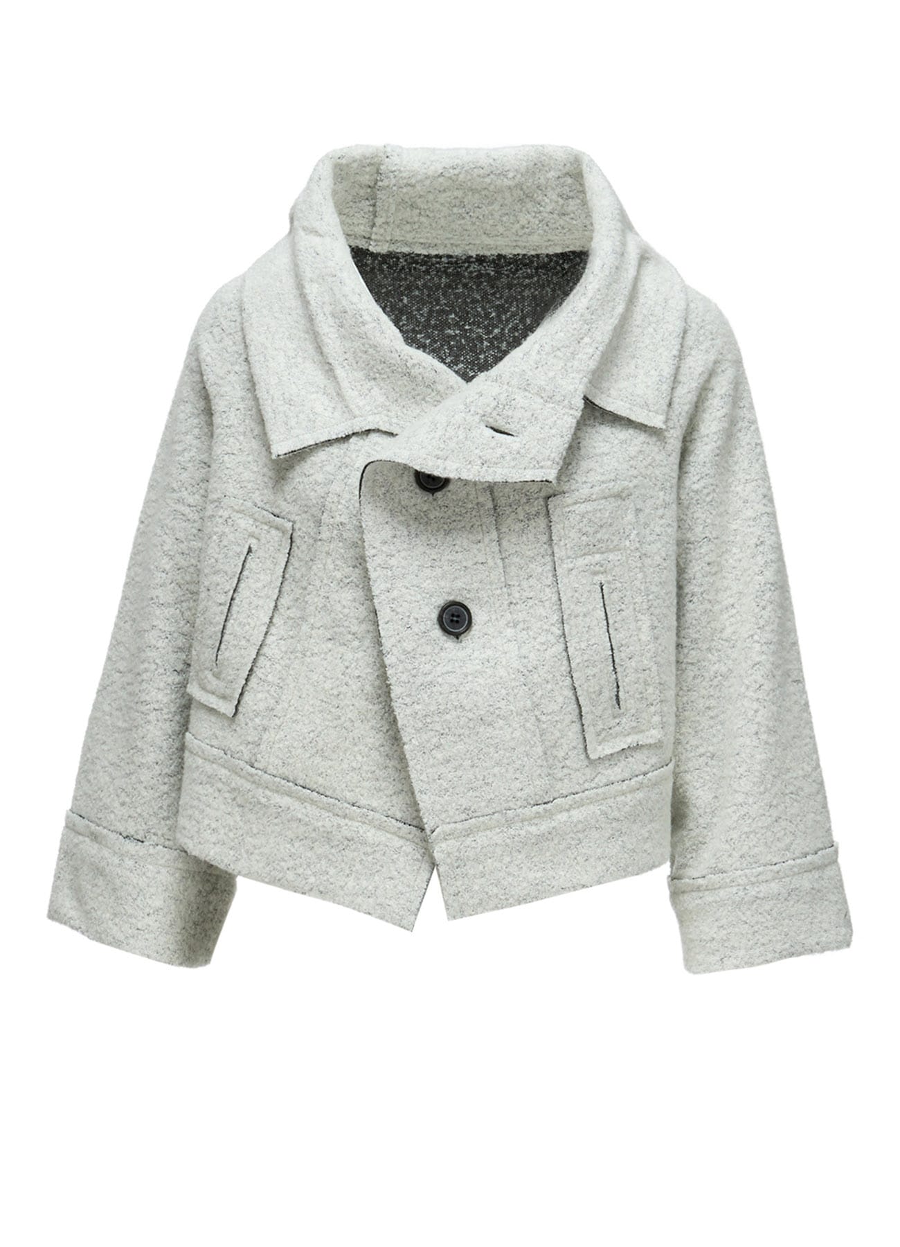 WOOL BLEND BOUCL? 3-BUTTON JACKET