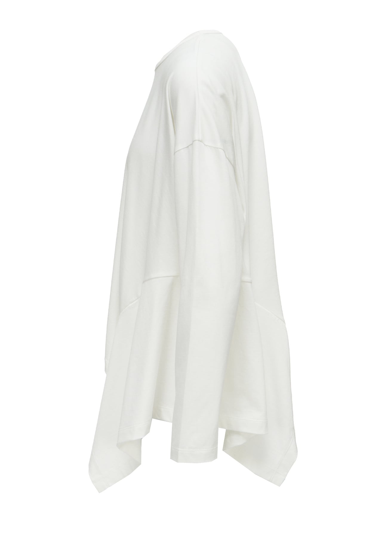 SUVIN JERSEY ASYMMETRIC ROUND NECK T-SHIRT