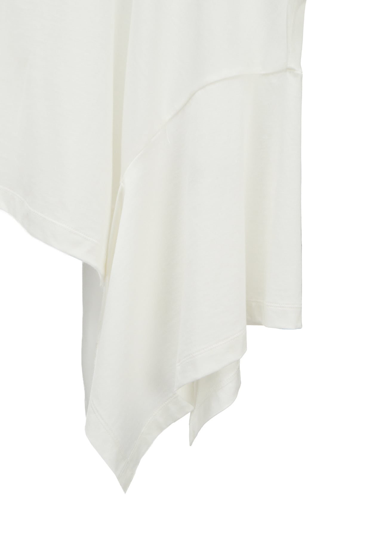 SUVIN JERSEY ASYMMETRIC ROUND NECK T-SHIRT