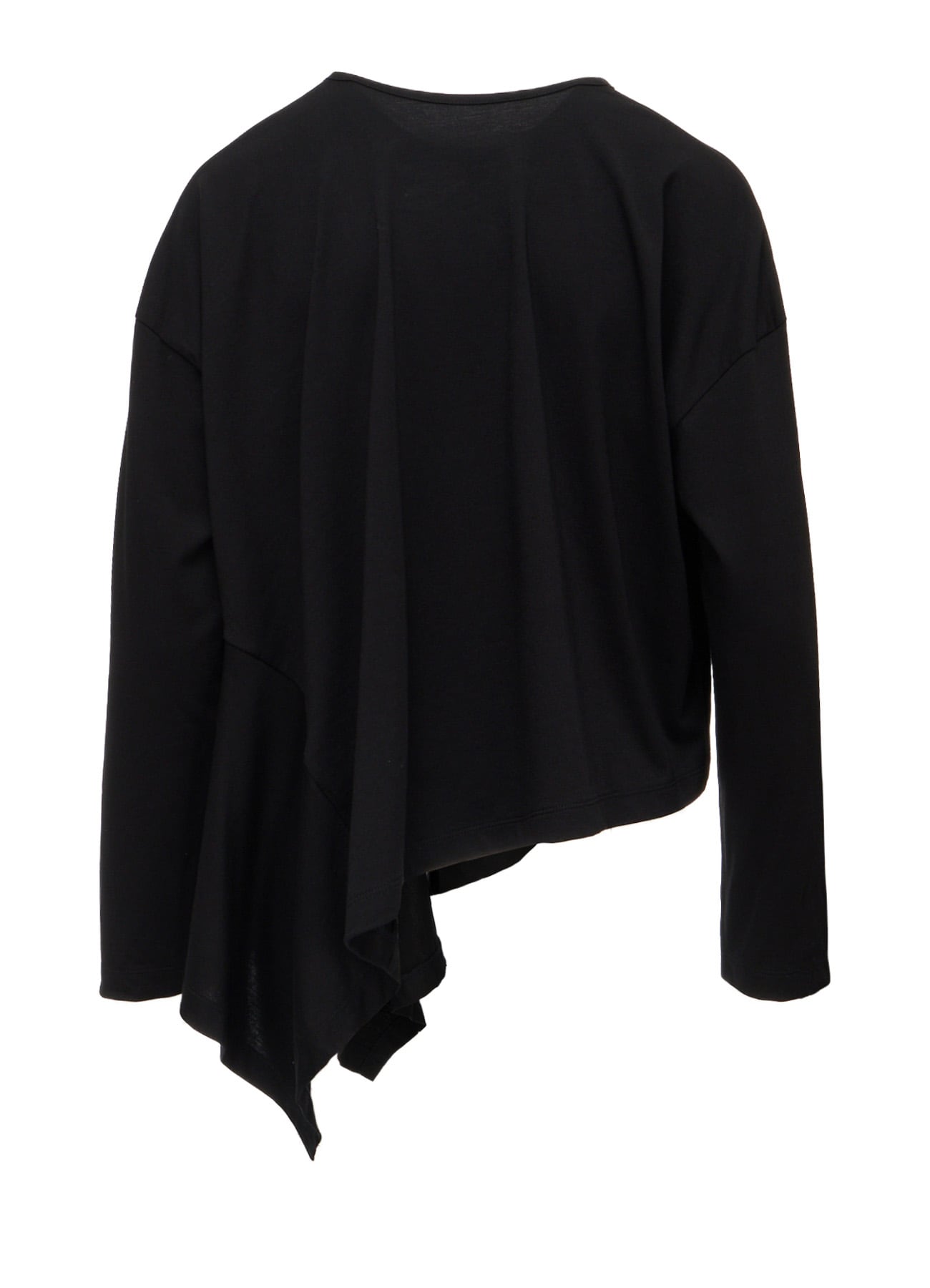 SUVIN JERSEY ASYMMETRIC ROUND NECK T-SHIRT