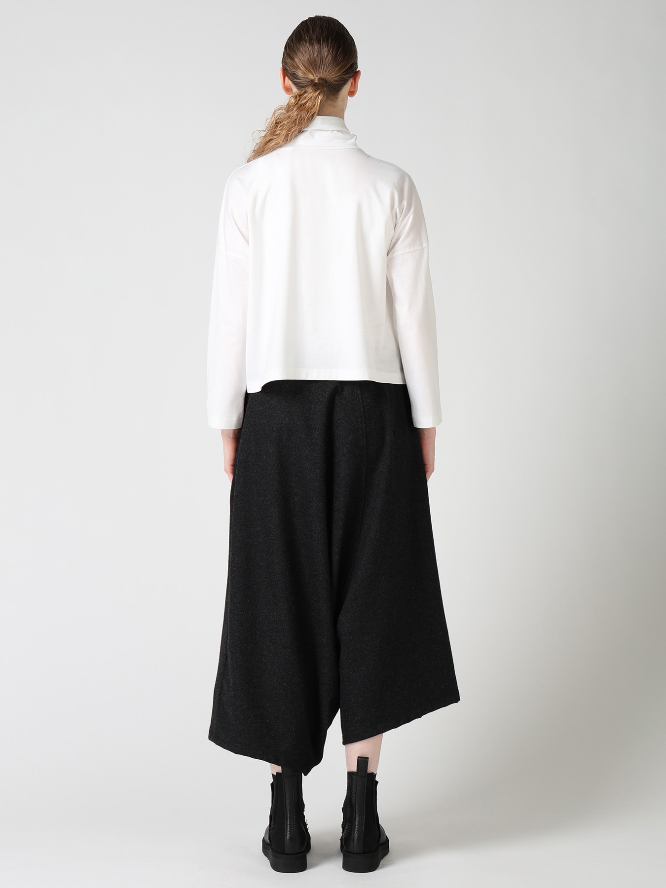 SUVIN JERSEY SHORT HIGH NECK T-SHIRT