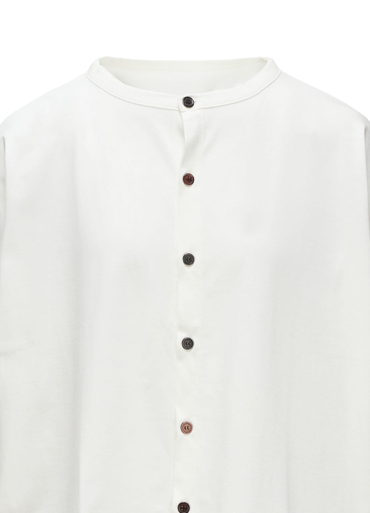 SUVIN JERSEY SHORT ROUND NECK CARDIGAN