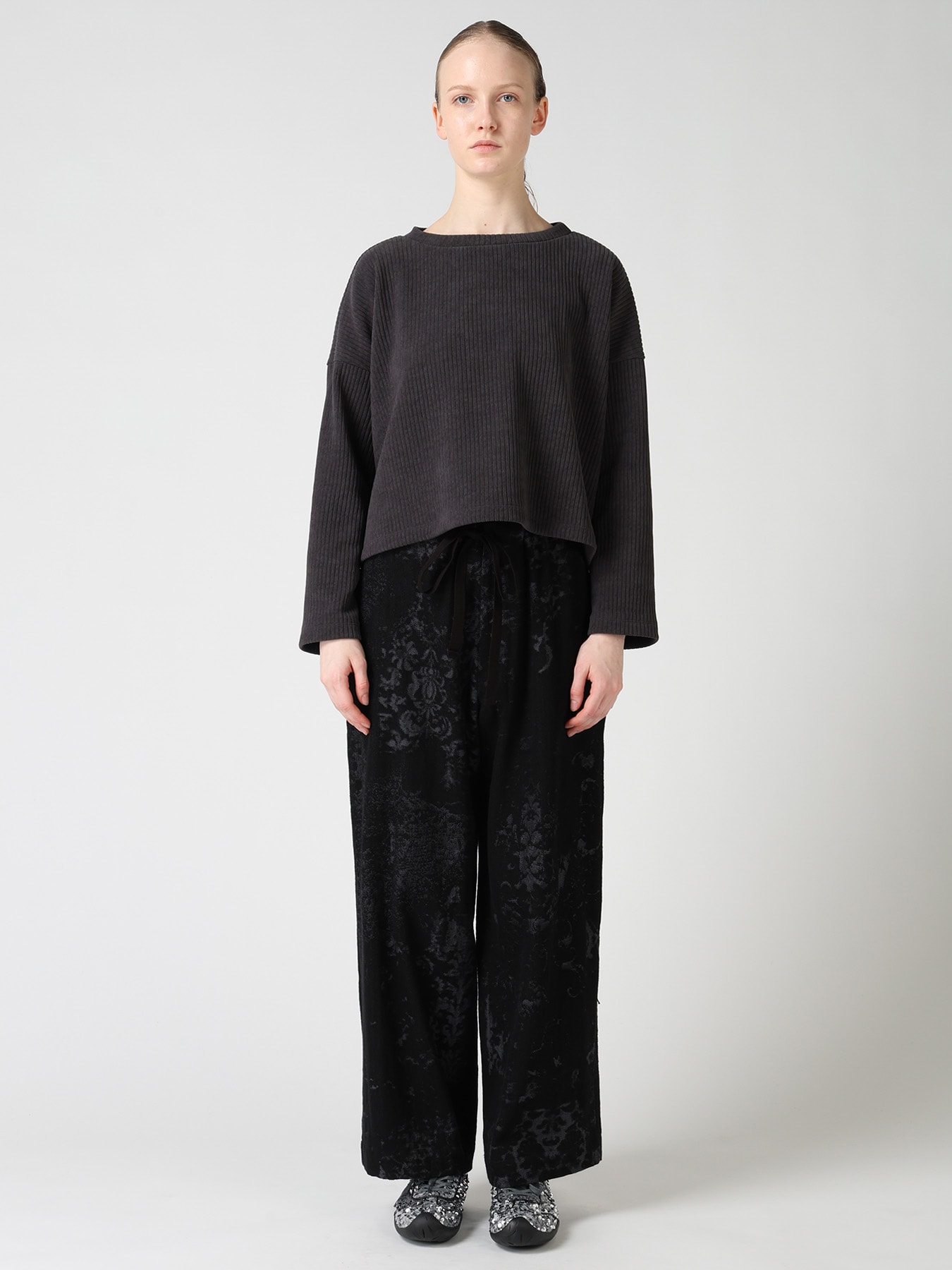 WIDE CORDUROY SHORT T-SHIRT