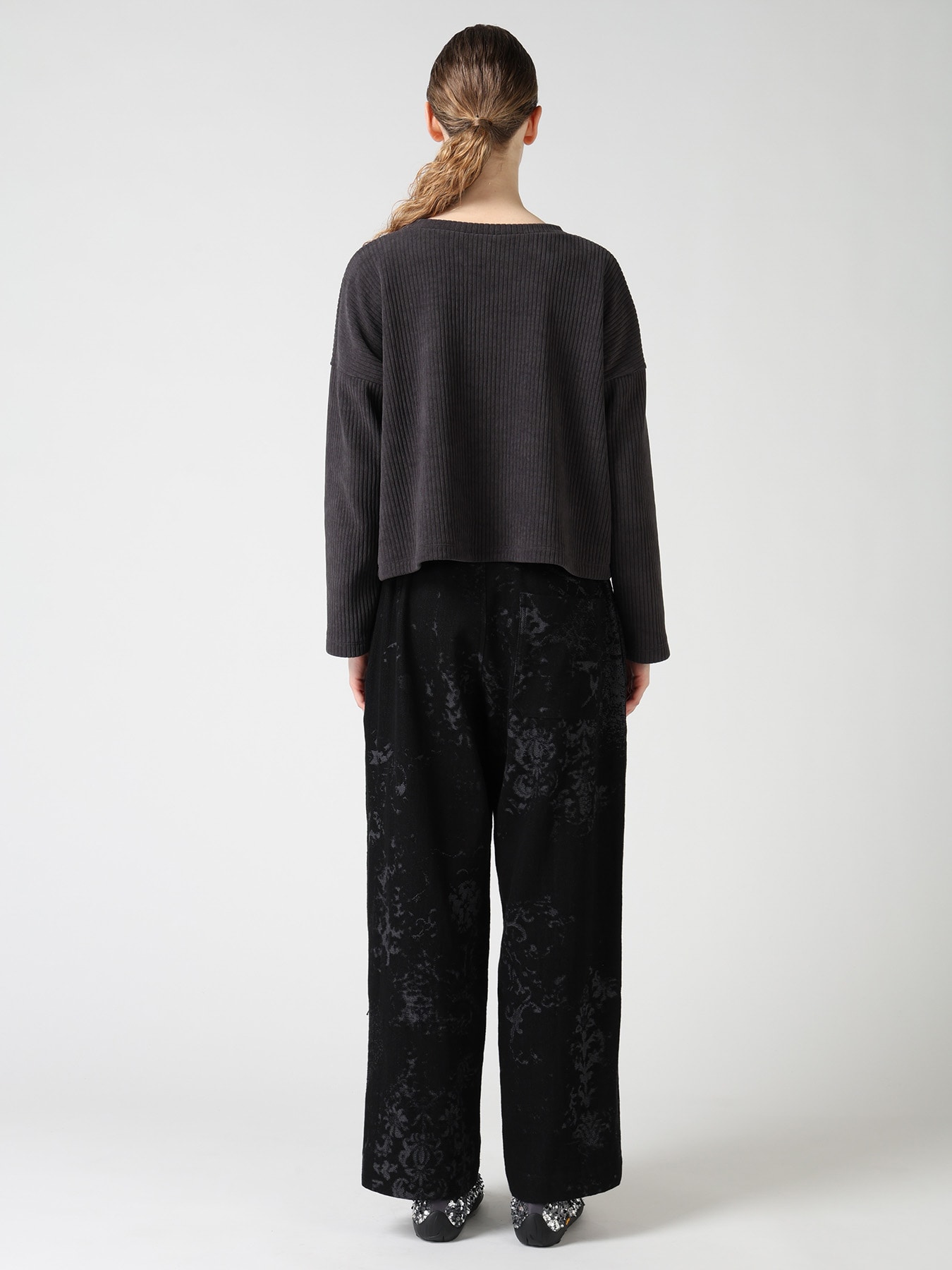 WIDE CORDUROY SHORT T-SHIRT